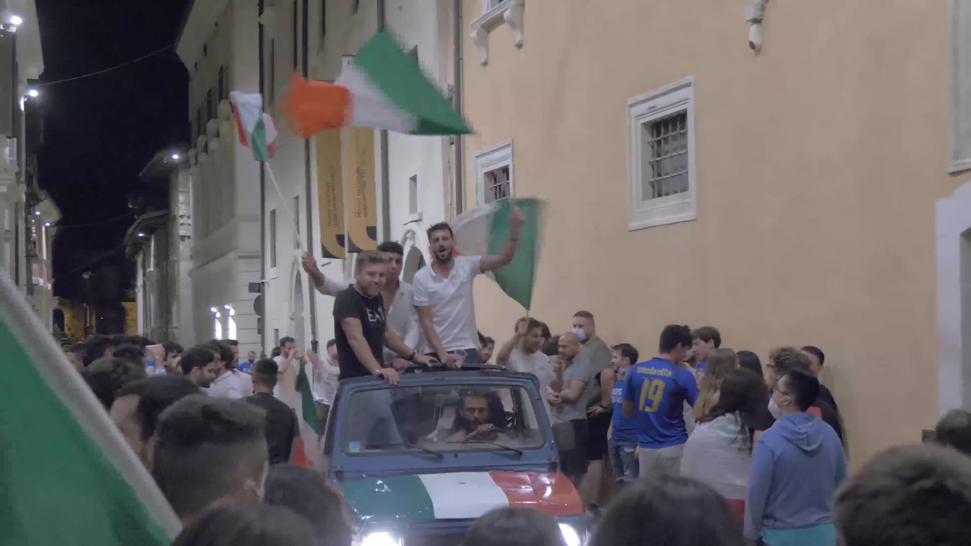 Italian supporters celebrates Euro 2020 victory