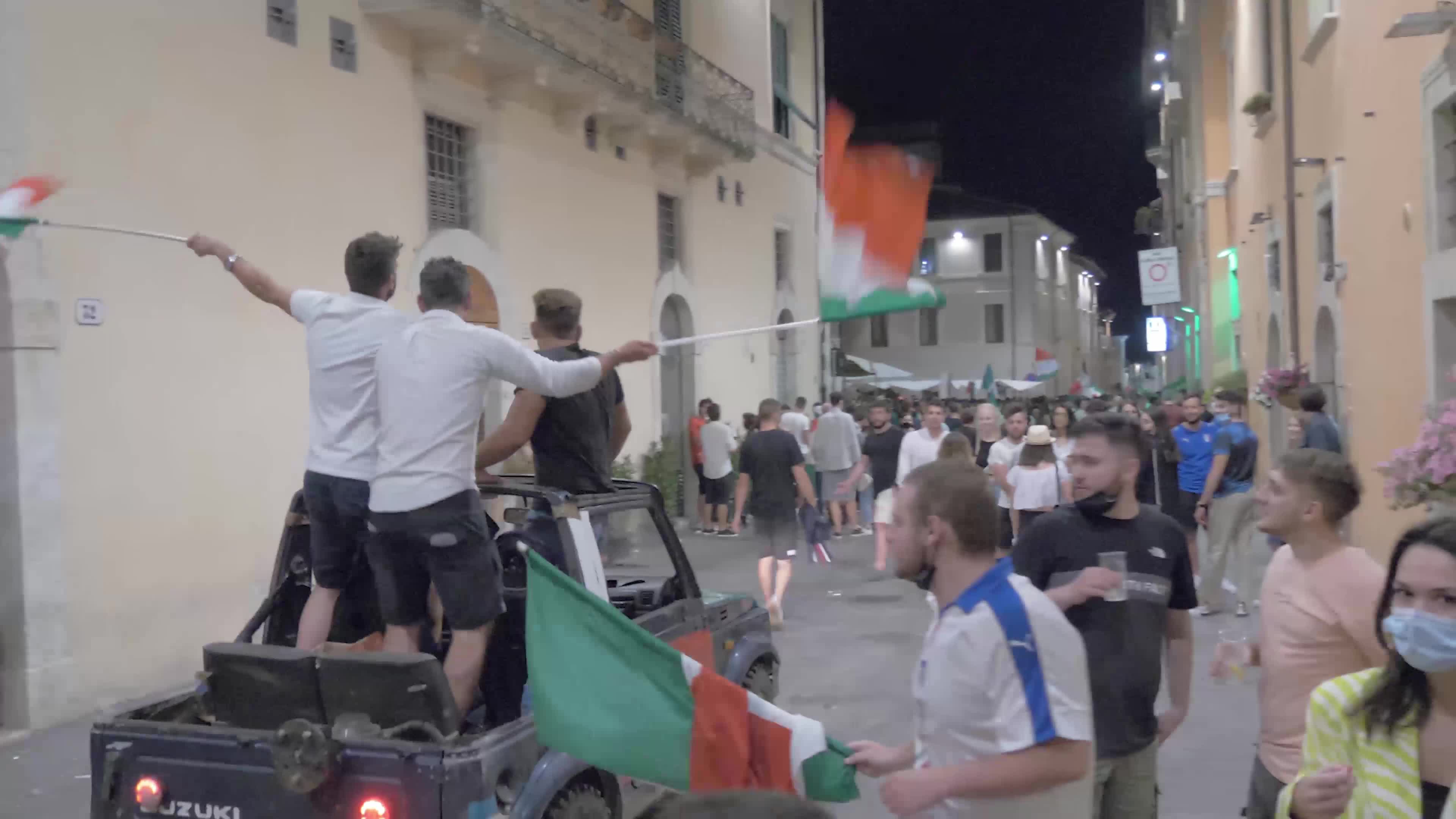 Italian supporters celebrates Euro 2020 victory