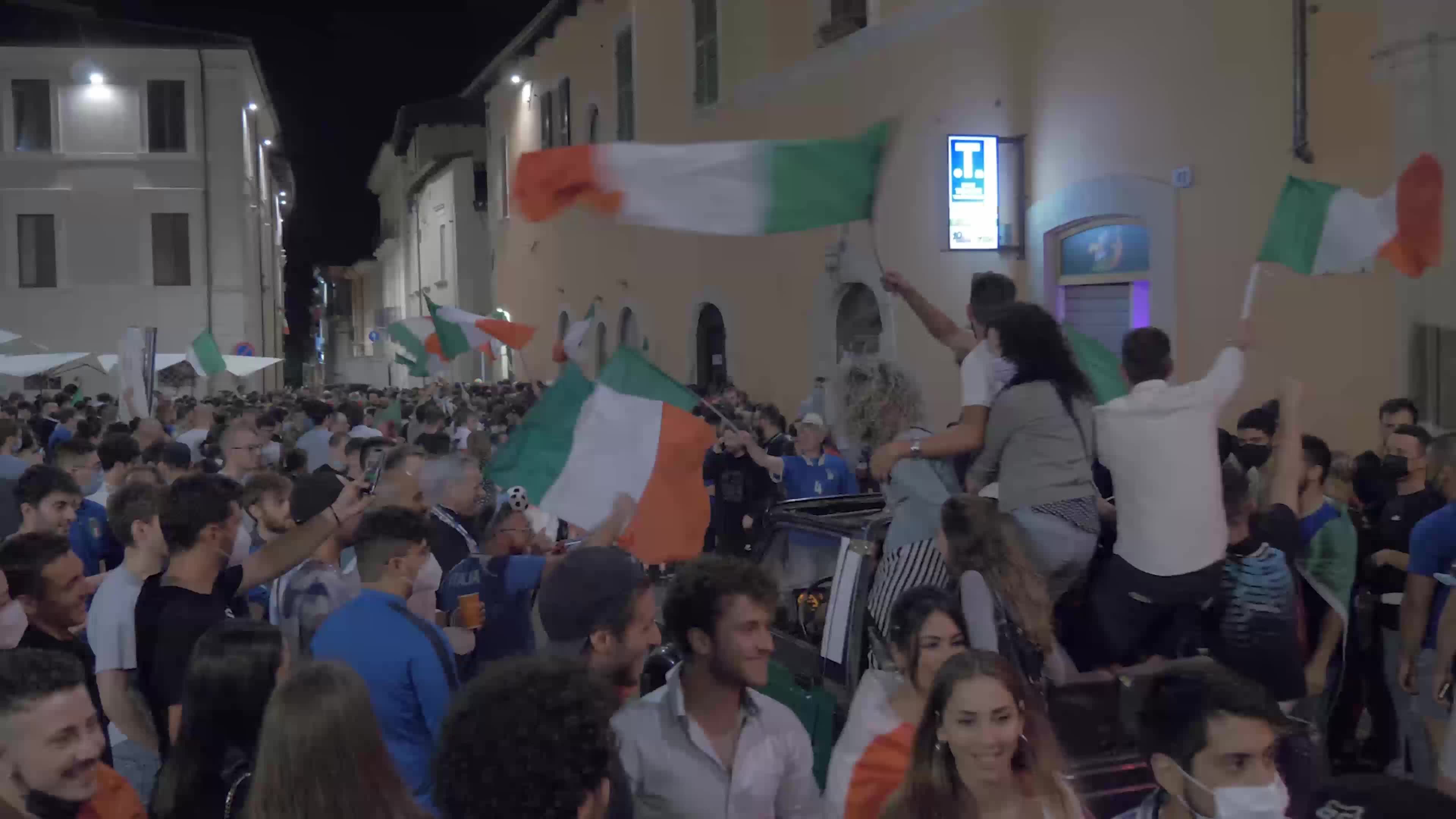 Italian supporters celebrates Euro 2020 victory