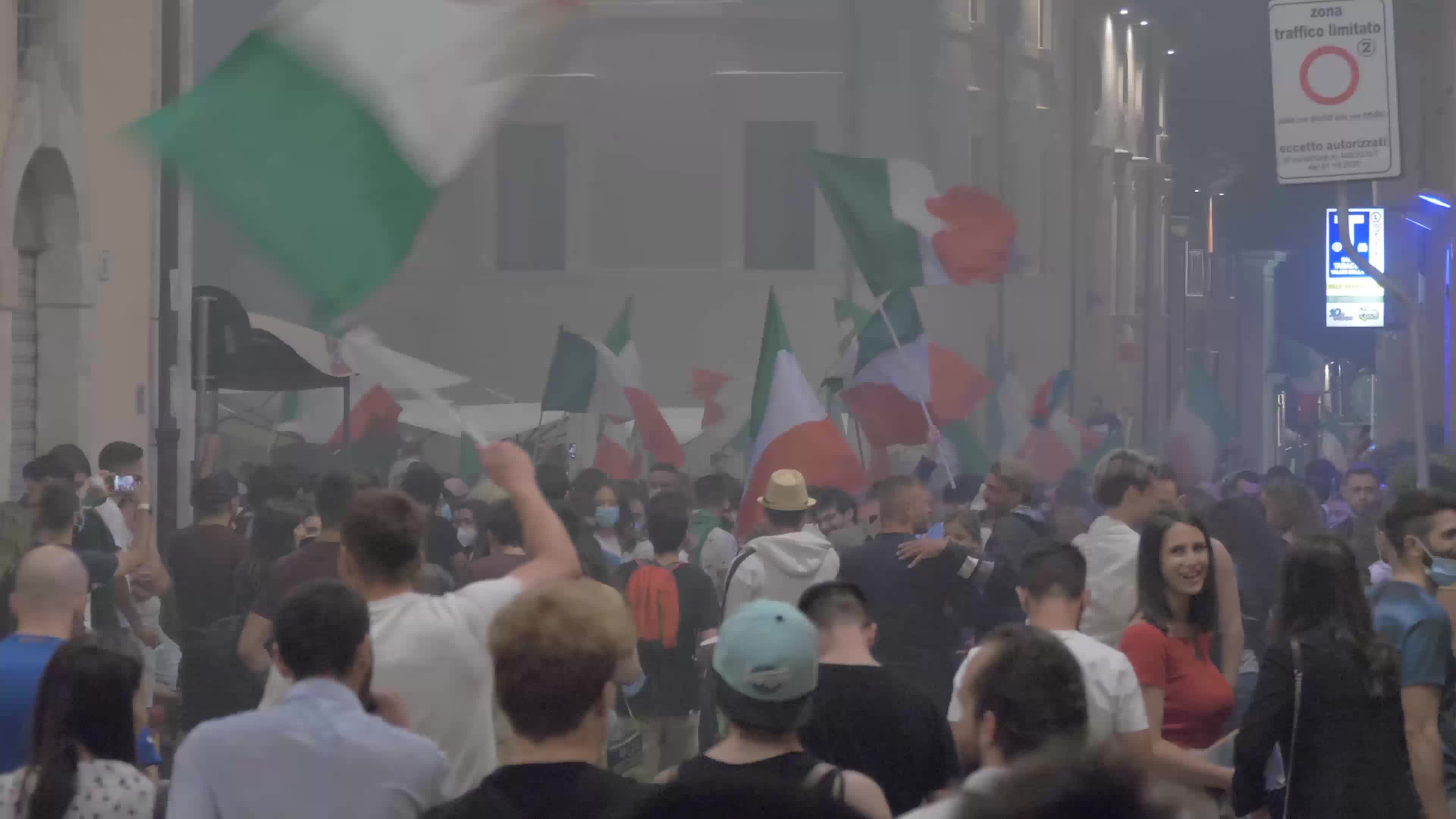 Italian supporters celebrates Euro 2020 victory