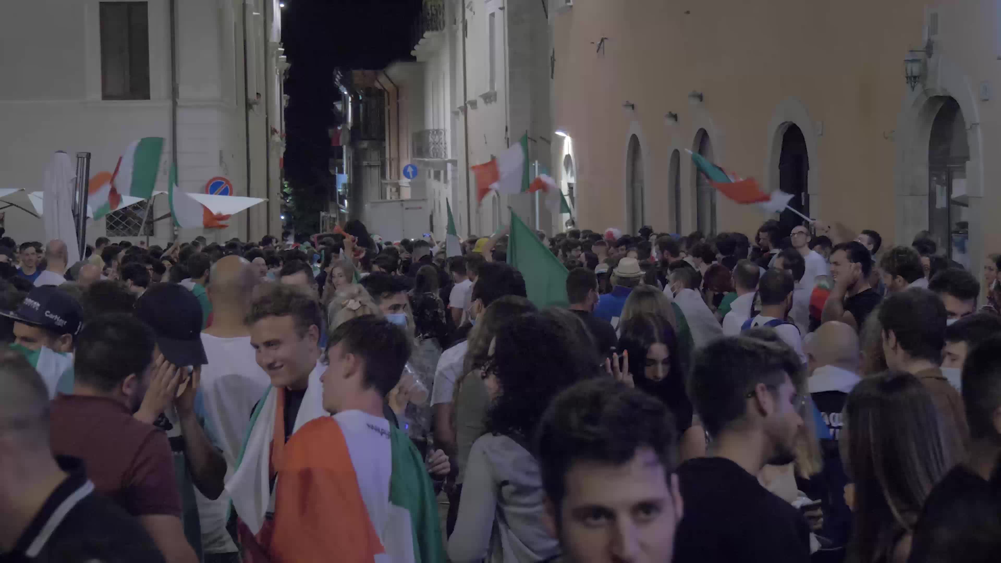 Italian supporters celebrates Euro 2020 victory