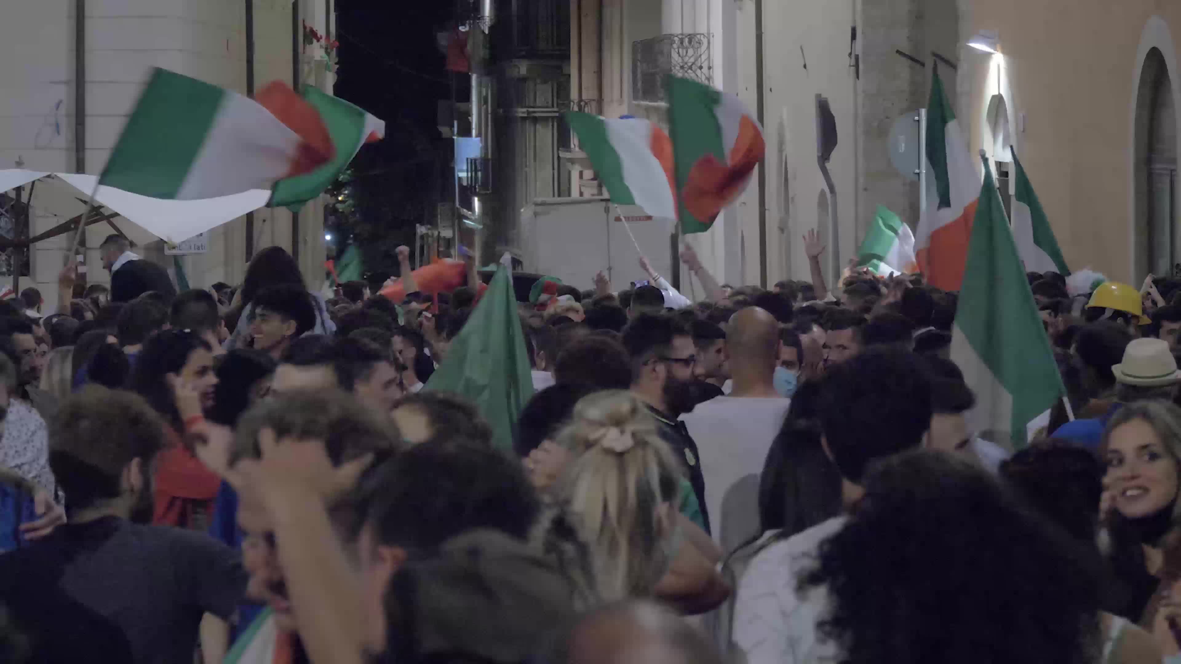Italian supporters celebrates Euro 2020 victory