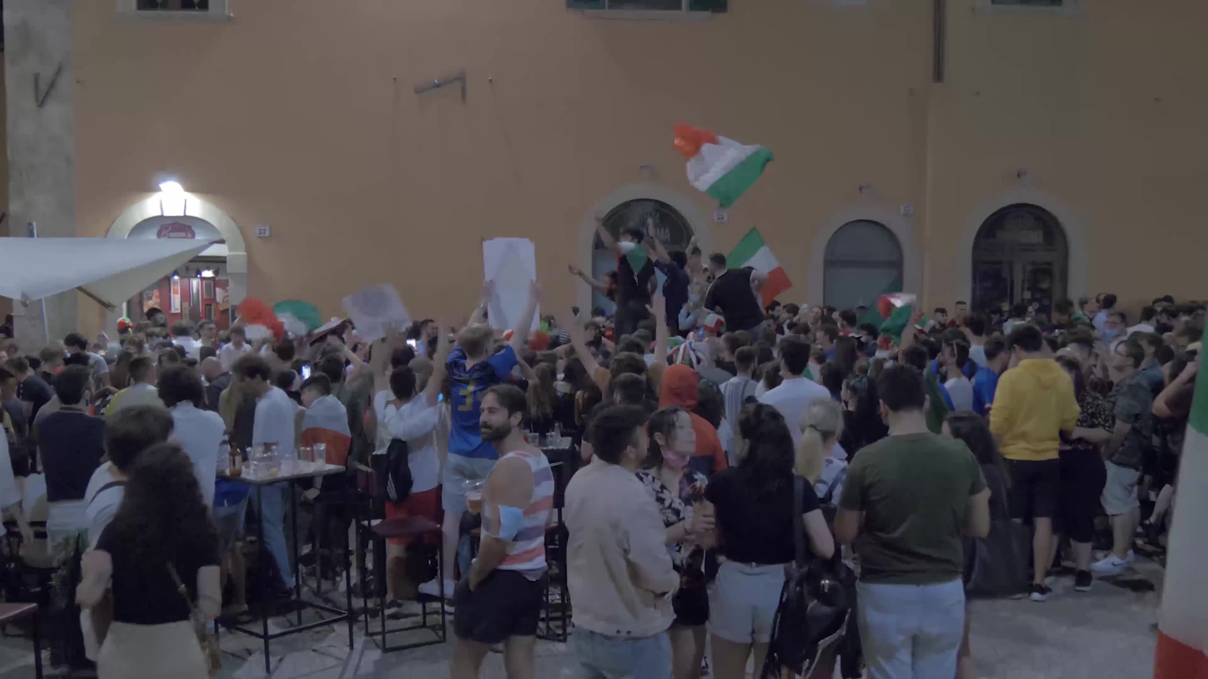Italian supporters celebrates Euro 2020 victory