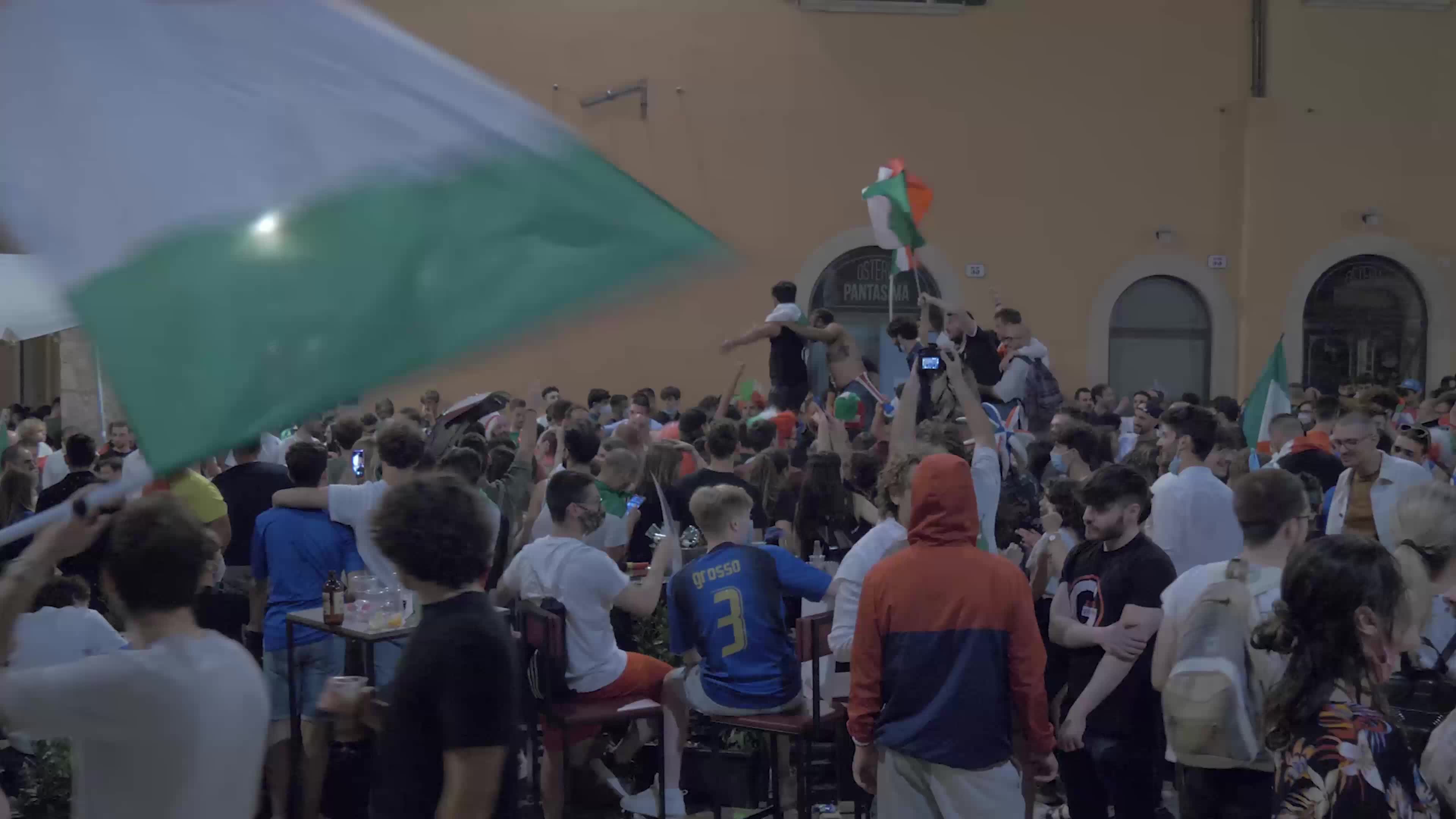 Italian supporters celebrates Euro 2020 victory