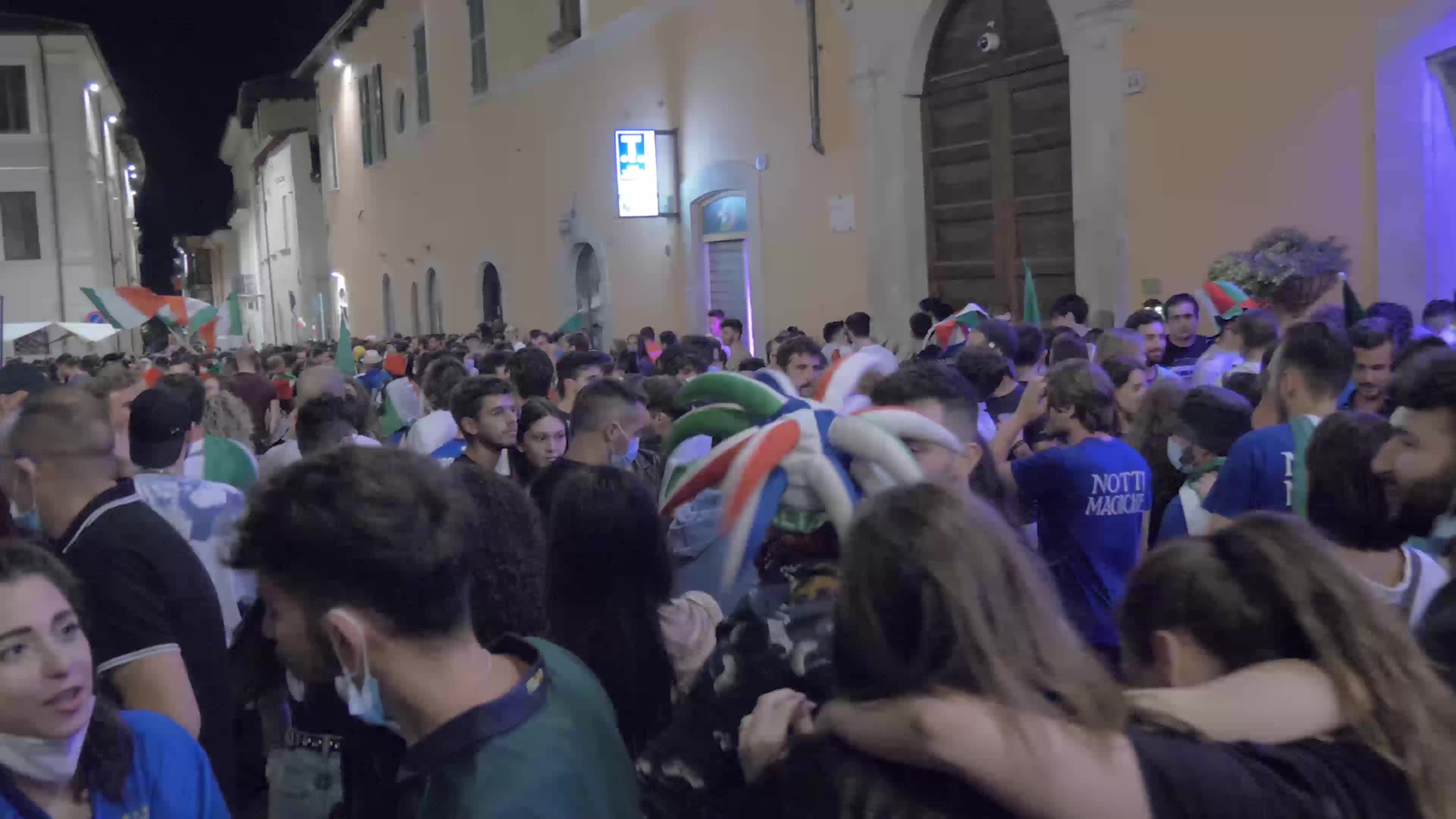 Italian supporters celebrates Euro 2020 victory