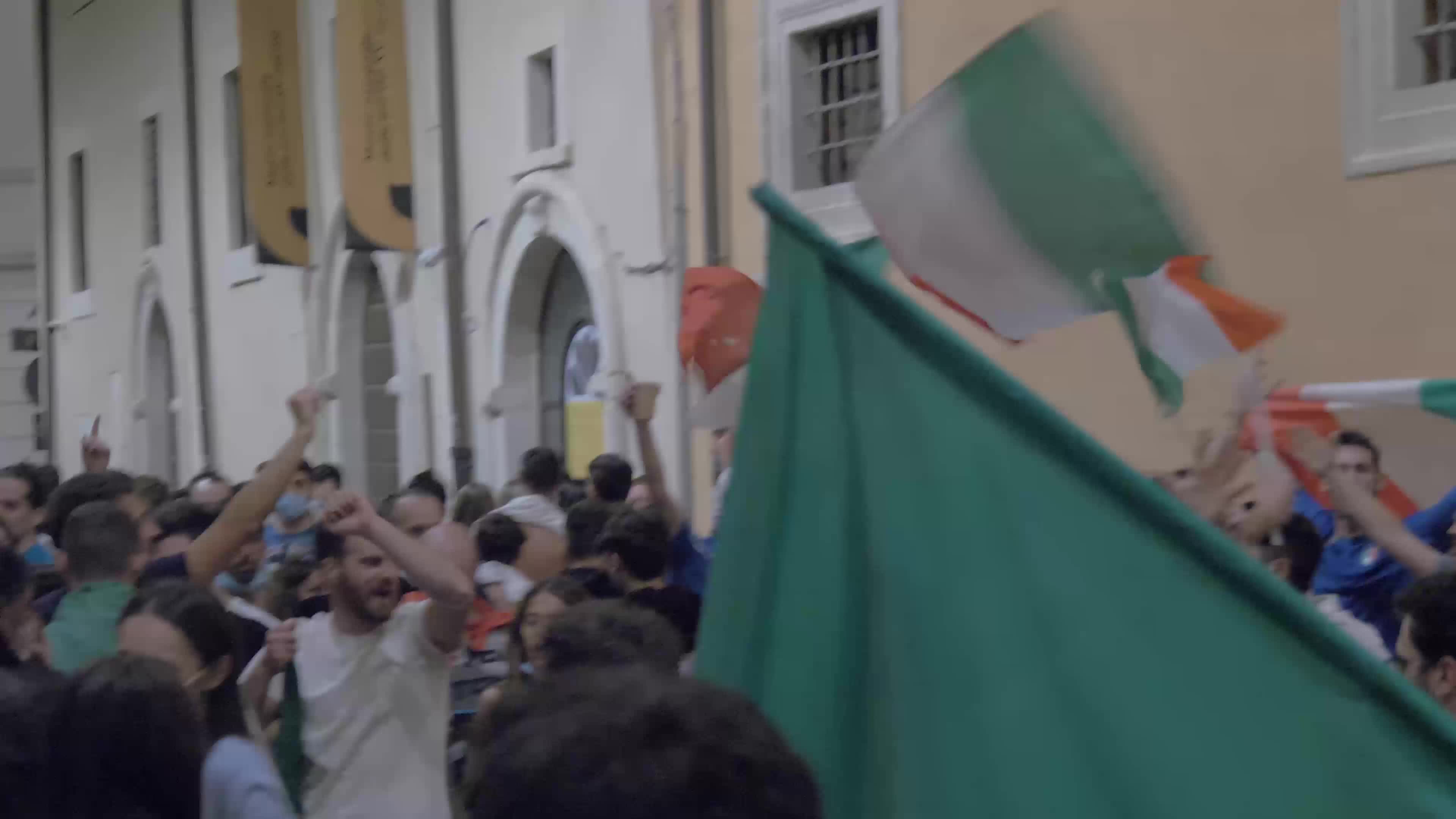 Italian supporters celebrates Euro 2020 victory