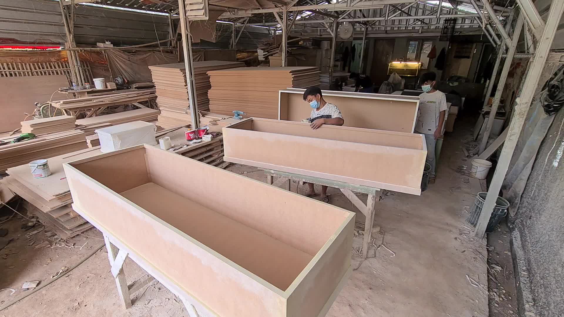 Coffin Production For Covid-19 Victims in Indonesia
