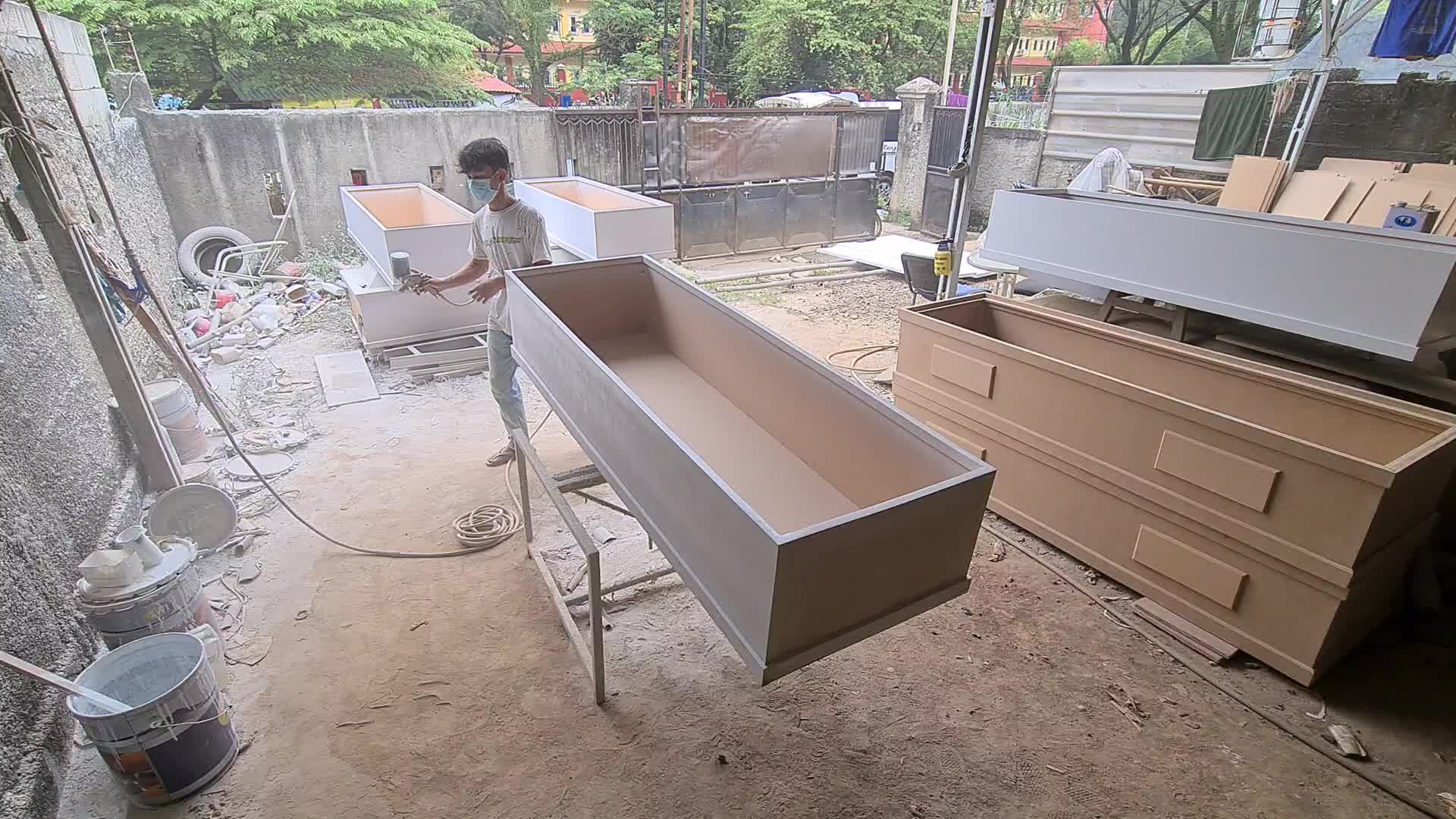 Coffin Production For Covid-19 Victims in Indonesia