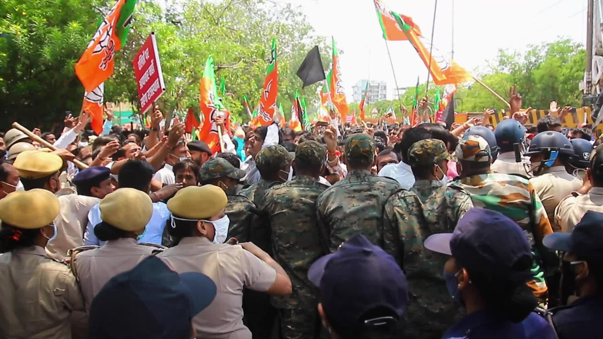BJP Protest in Jaipur 