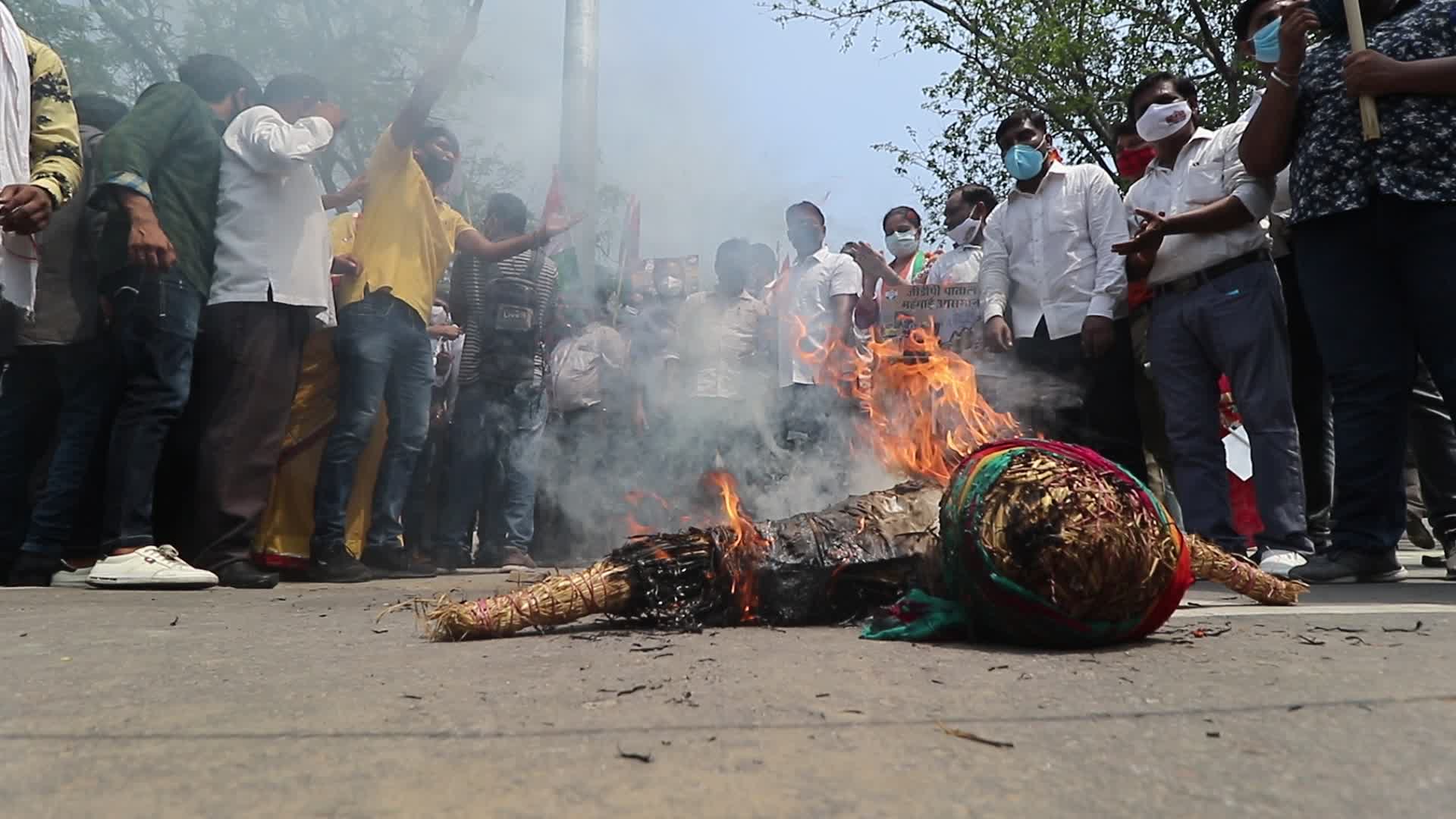 Congress Protest Against Prime Minister In Jaipur