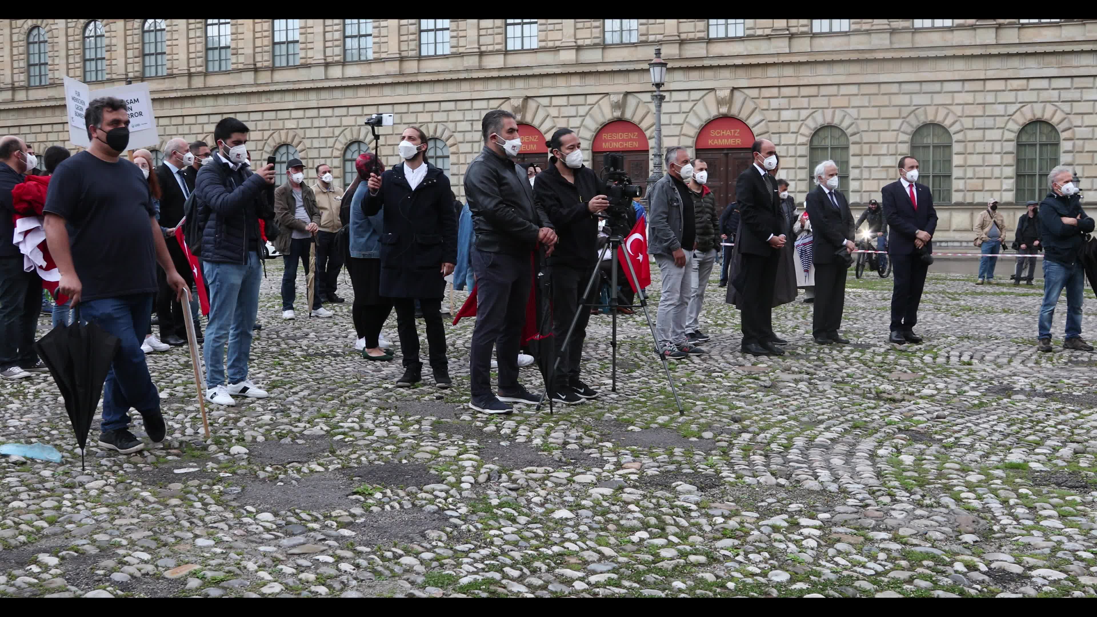 Supporters of Tayip Erdogan protest to remember the failed coup in Munich