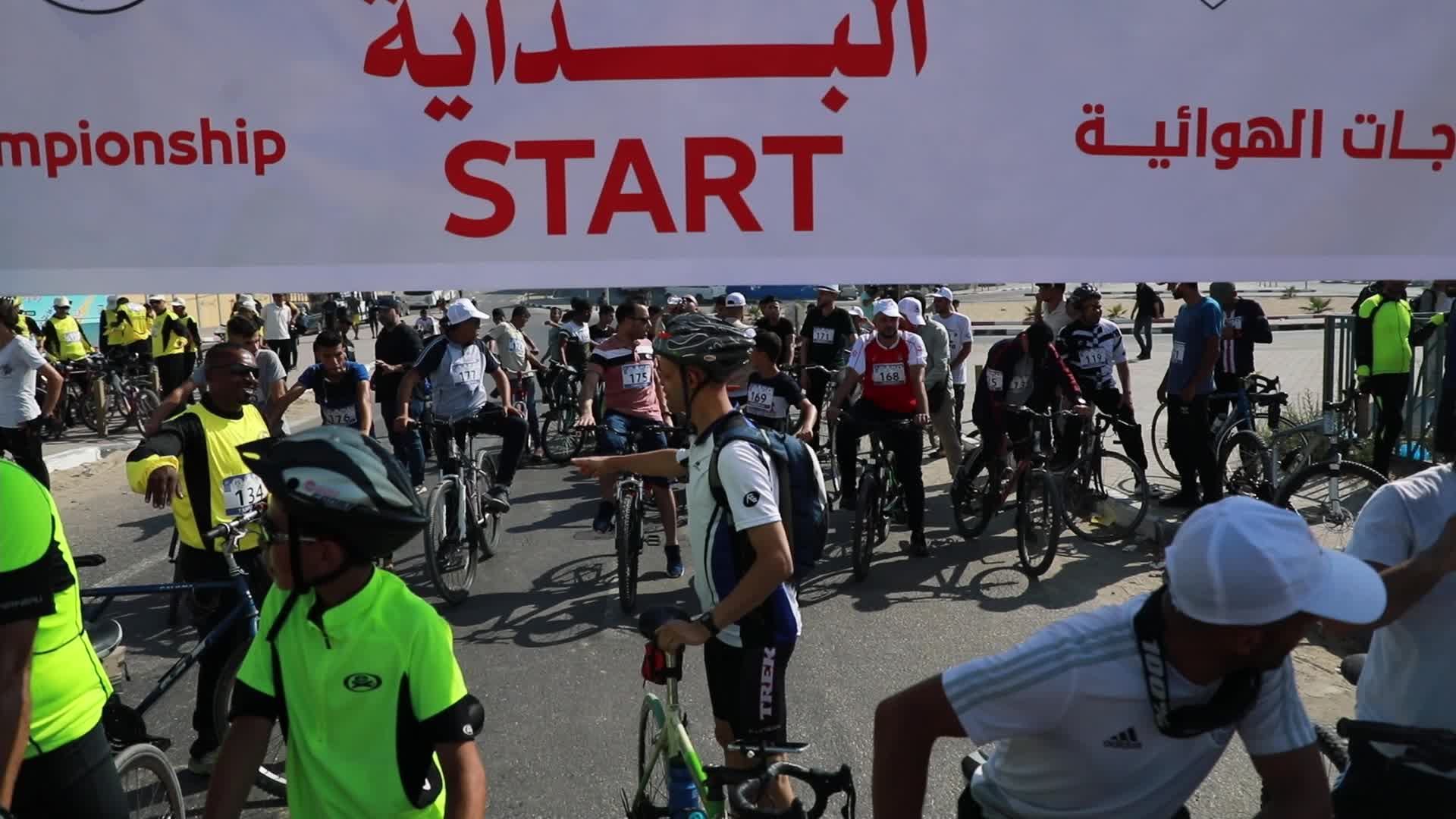 Bicycle race in Gaza
