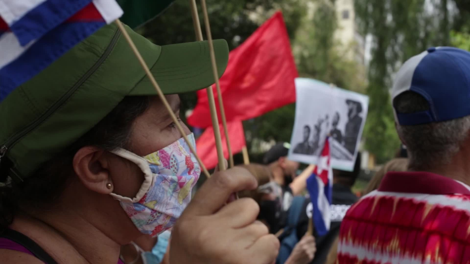 Support for the Cuban government in Mexico City