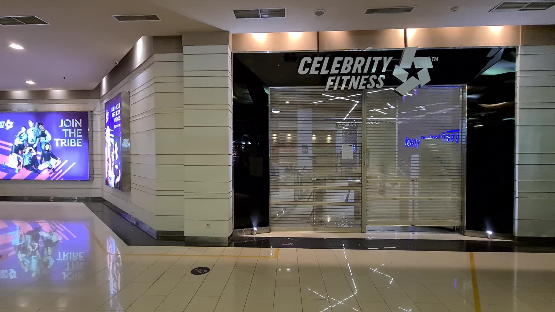 PPKM Level 4 atmosphere in a mall in Indonesia