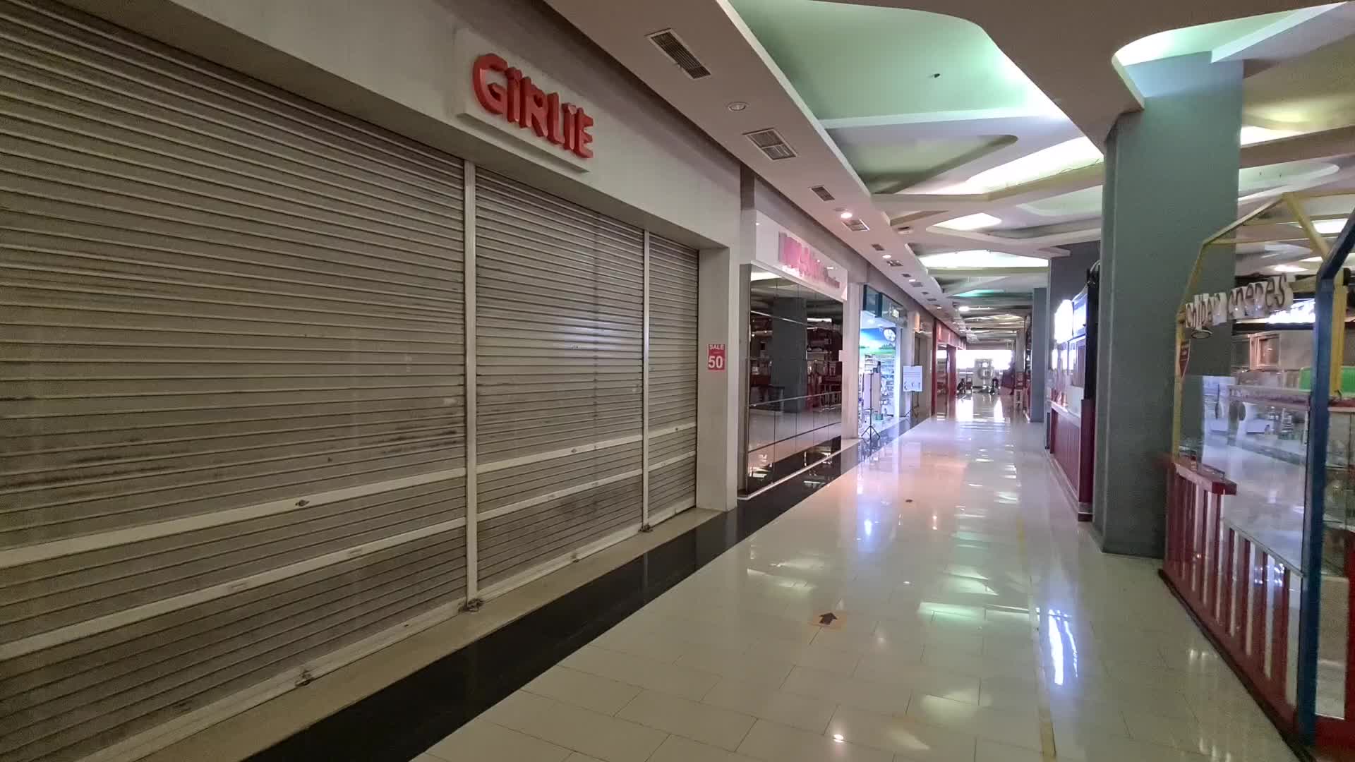 PPKM Level 4 atmosphere in a mall in Indonesia