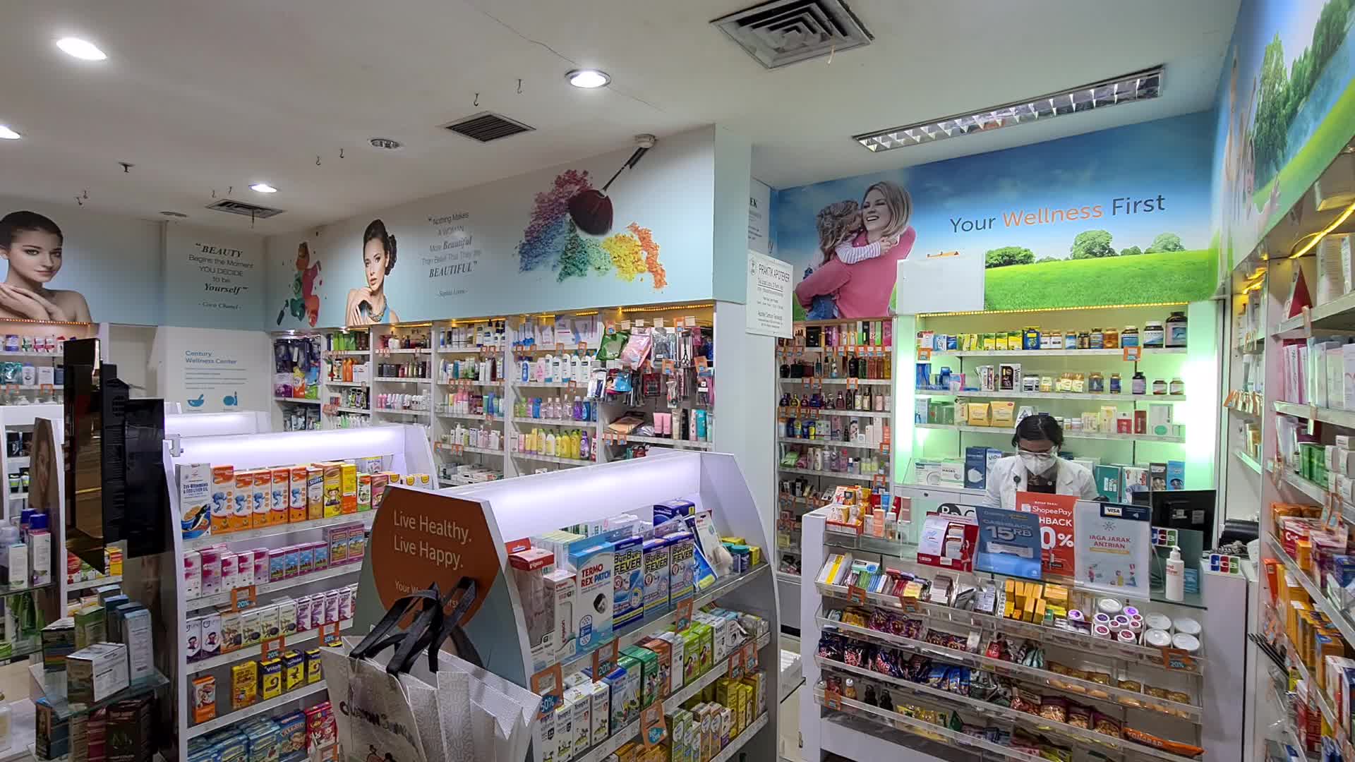 PPKM Level 4 atmosphere in a mall in Indonesia