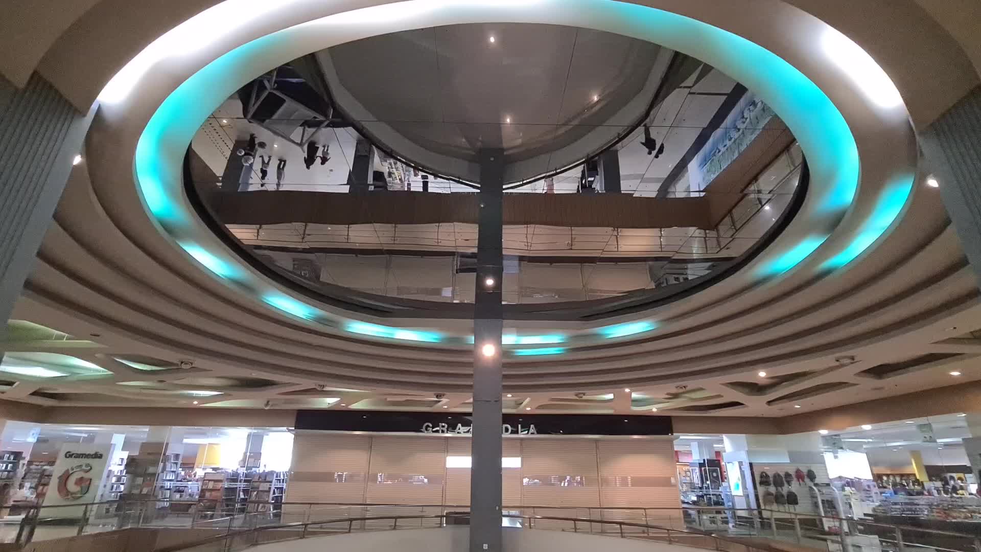 PPKM Level 4 atmosphere in a mall in Indonesia
