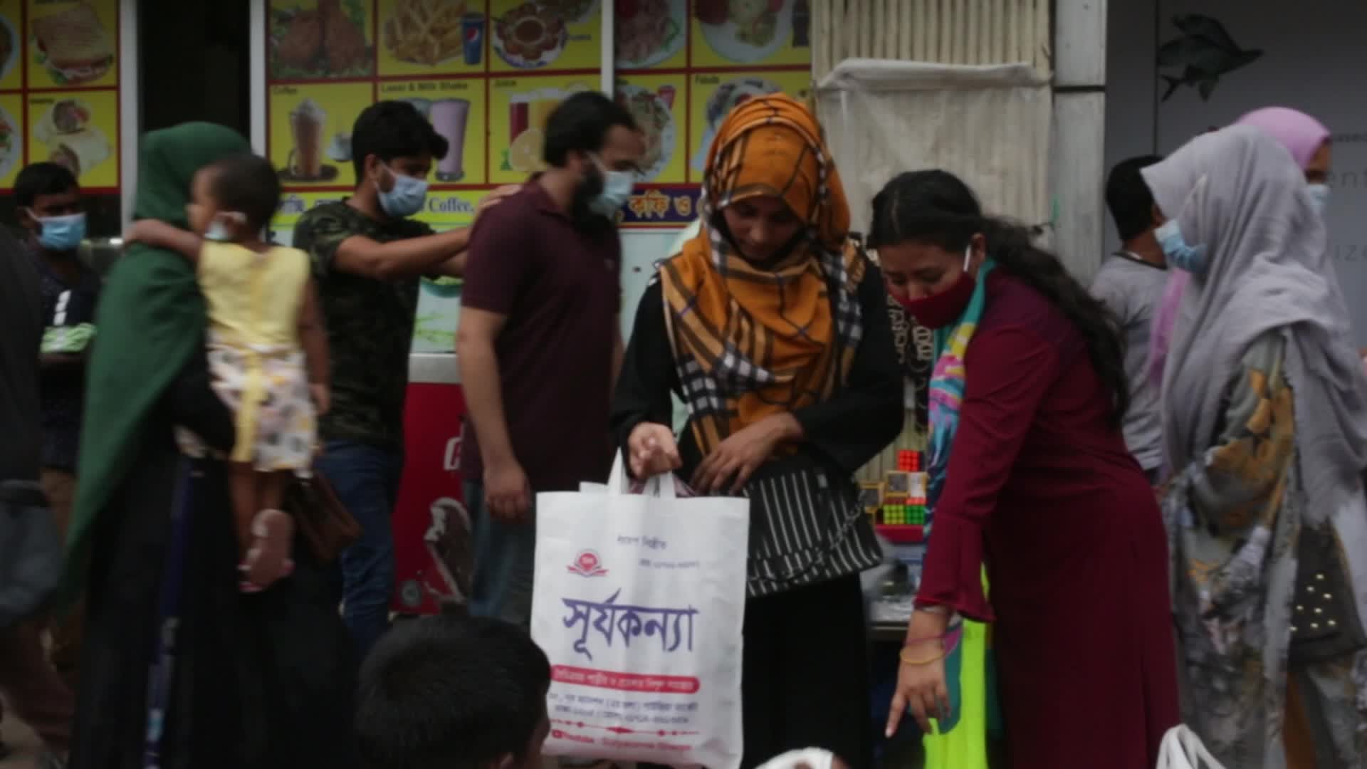 Bangladeshi people gather for Eid Shopping in Dhaka New Market
