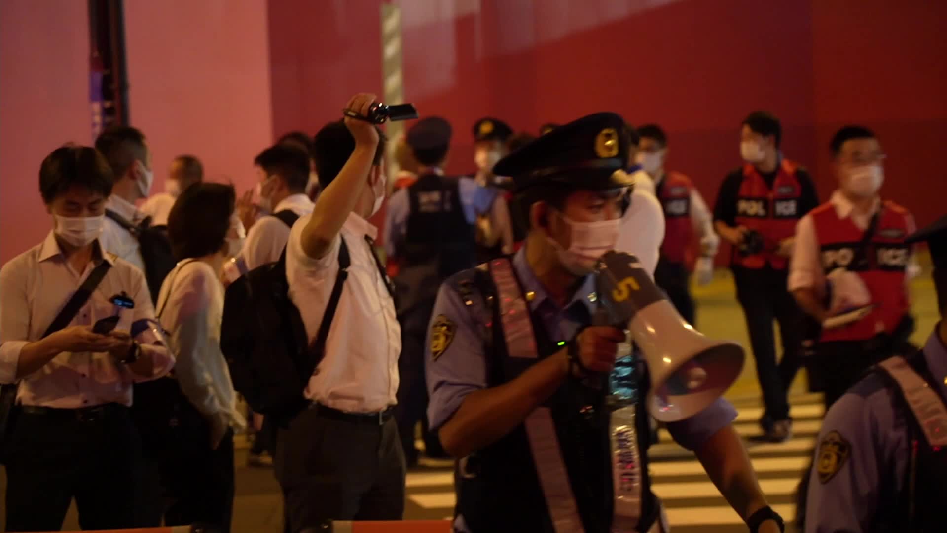 Anti-Olympic protest outside Tokyo Olympic Stadium