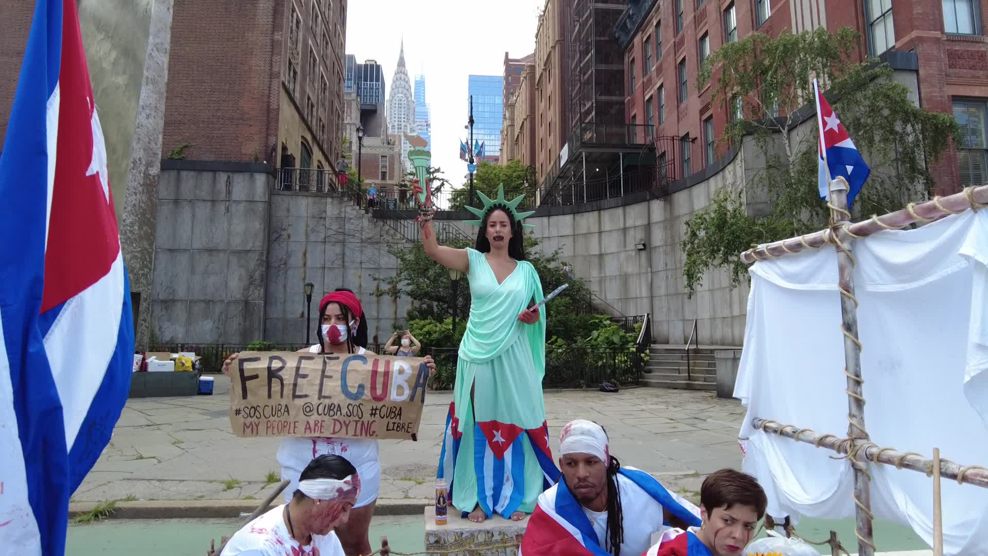 NY: New Yorkers Show Solidarity With Cubans Seeking Political Change