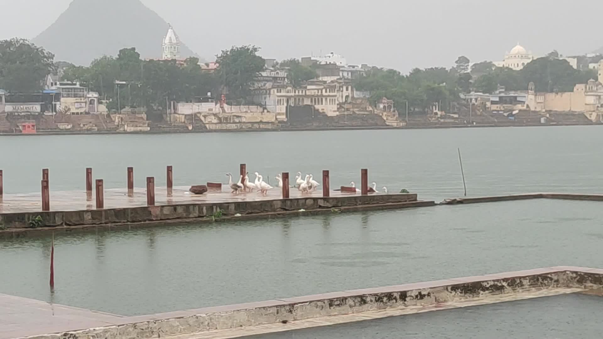 Monsoon rains in Pushkar, India