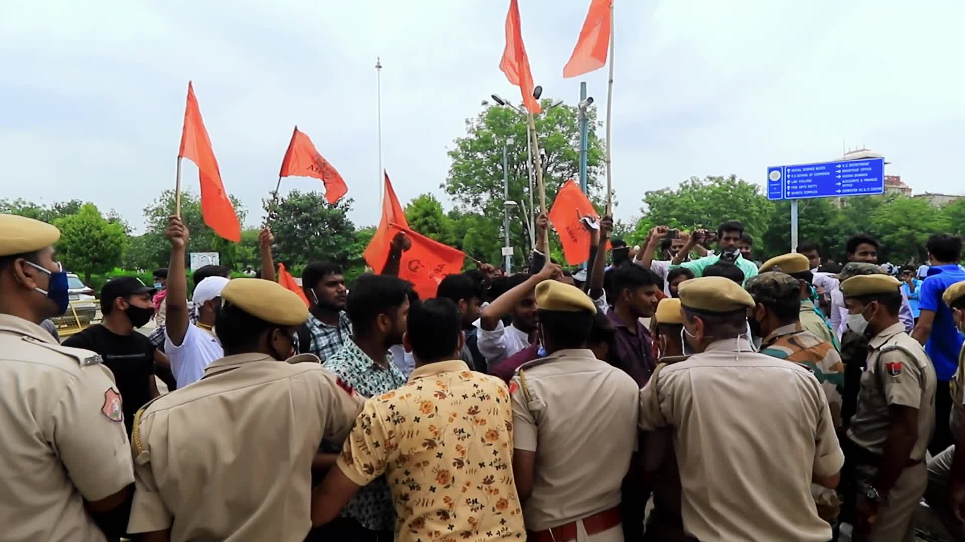  Akhil Bharatiya Vidyarthi Parishad Protest In Jaipur 