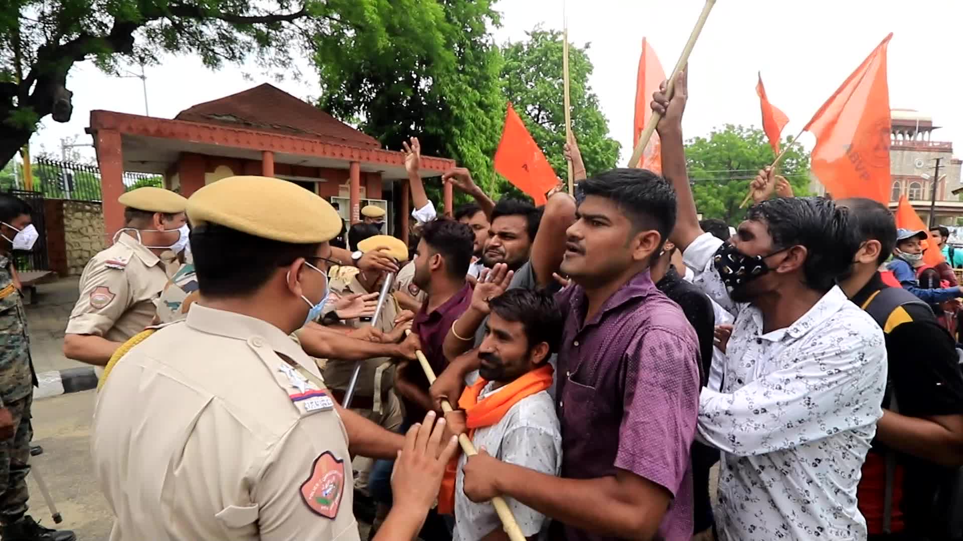  Akhil Bharatiya Vidyarthi Parishad Protest In Jaipur 