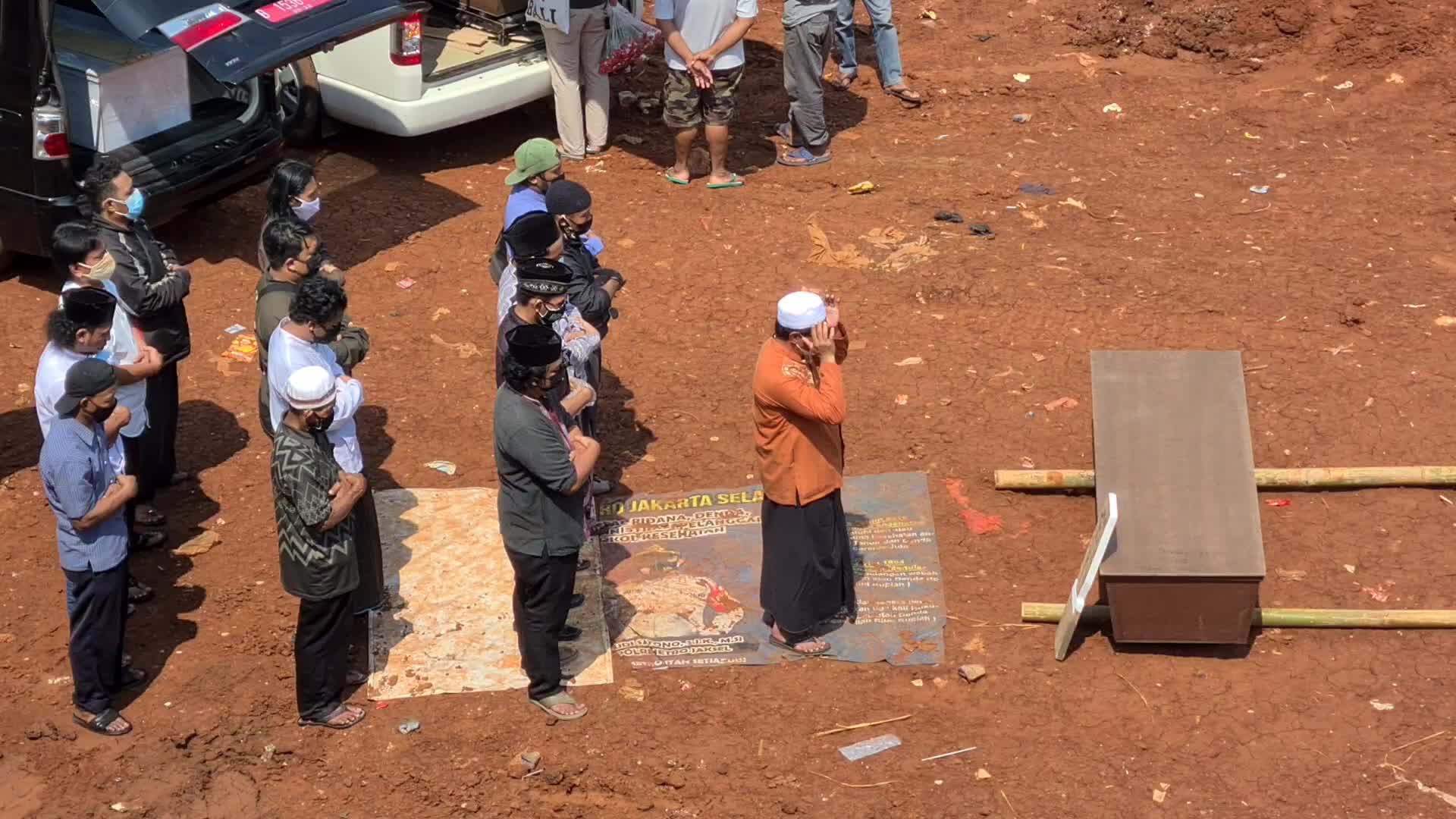 Covid-19 cemetery in Indonesia as infections surges