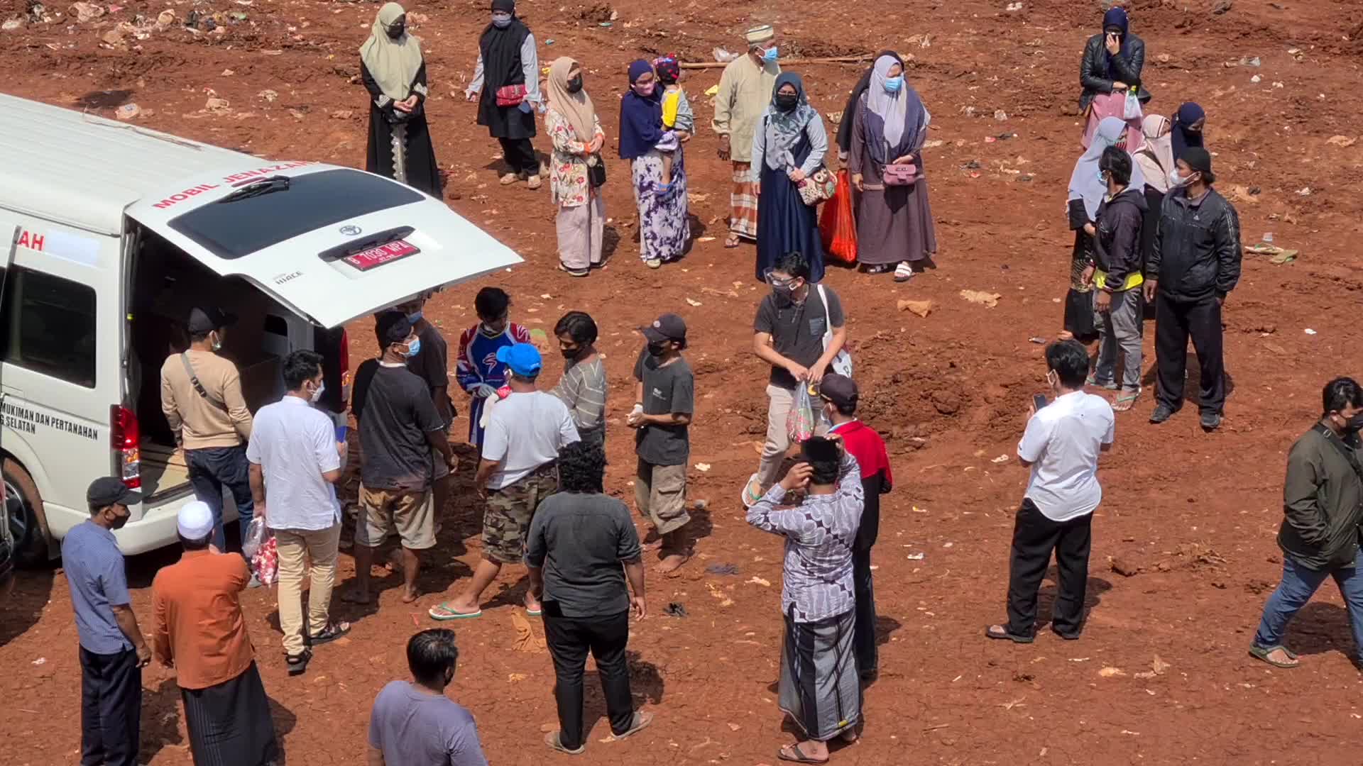 Covid-19 cemetery in Indonesia as infections surges