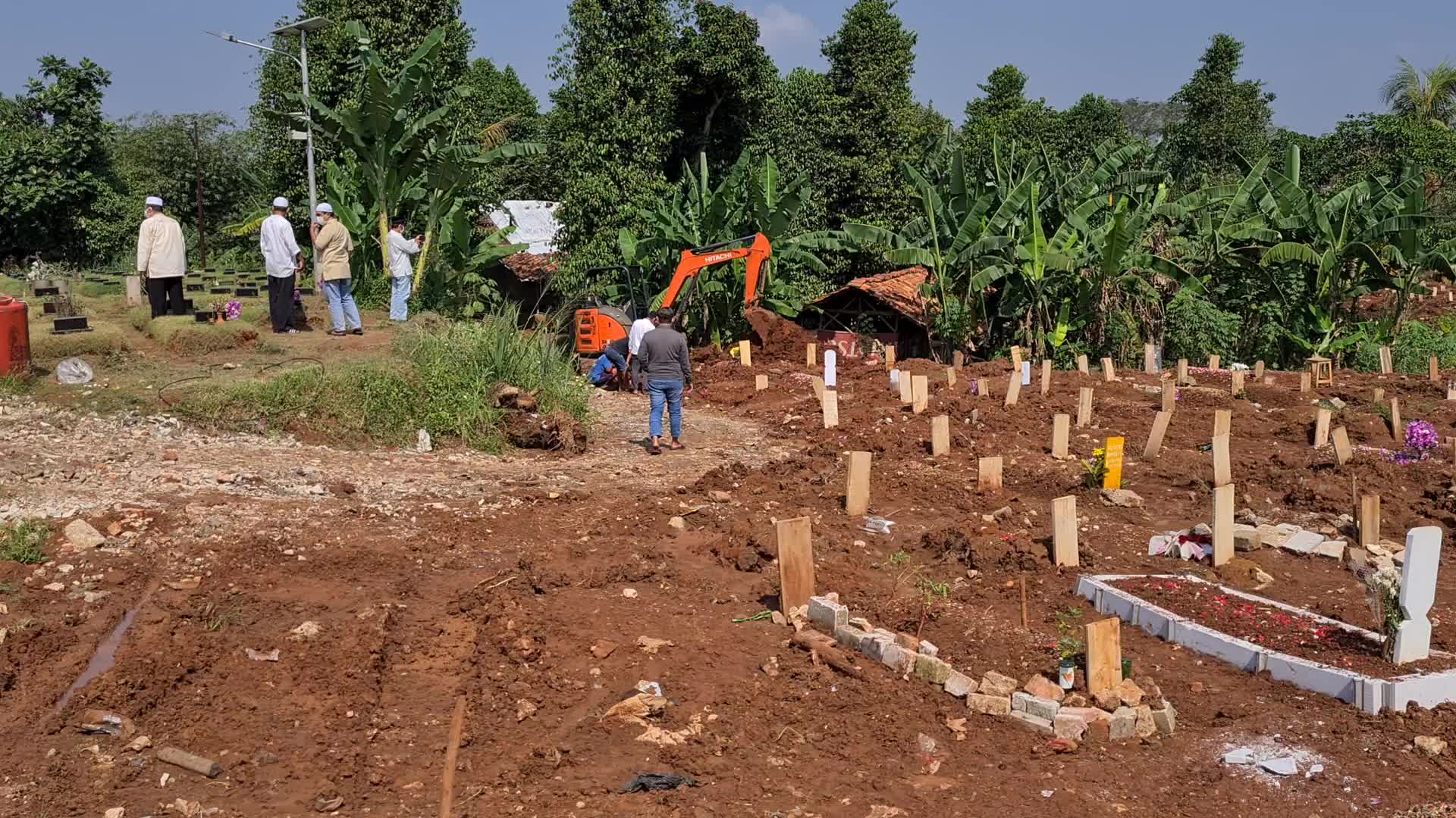 Covid-19 cemetery in Indonesia as infections surges