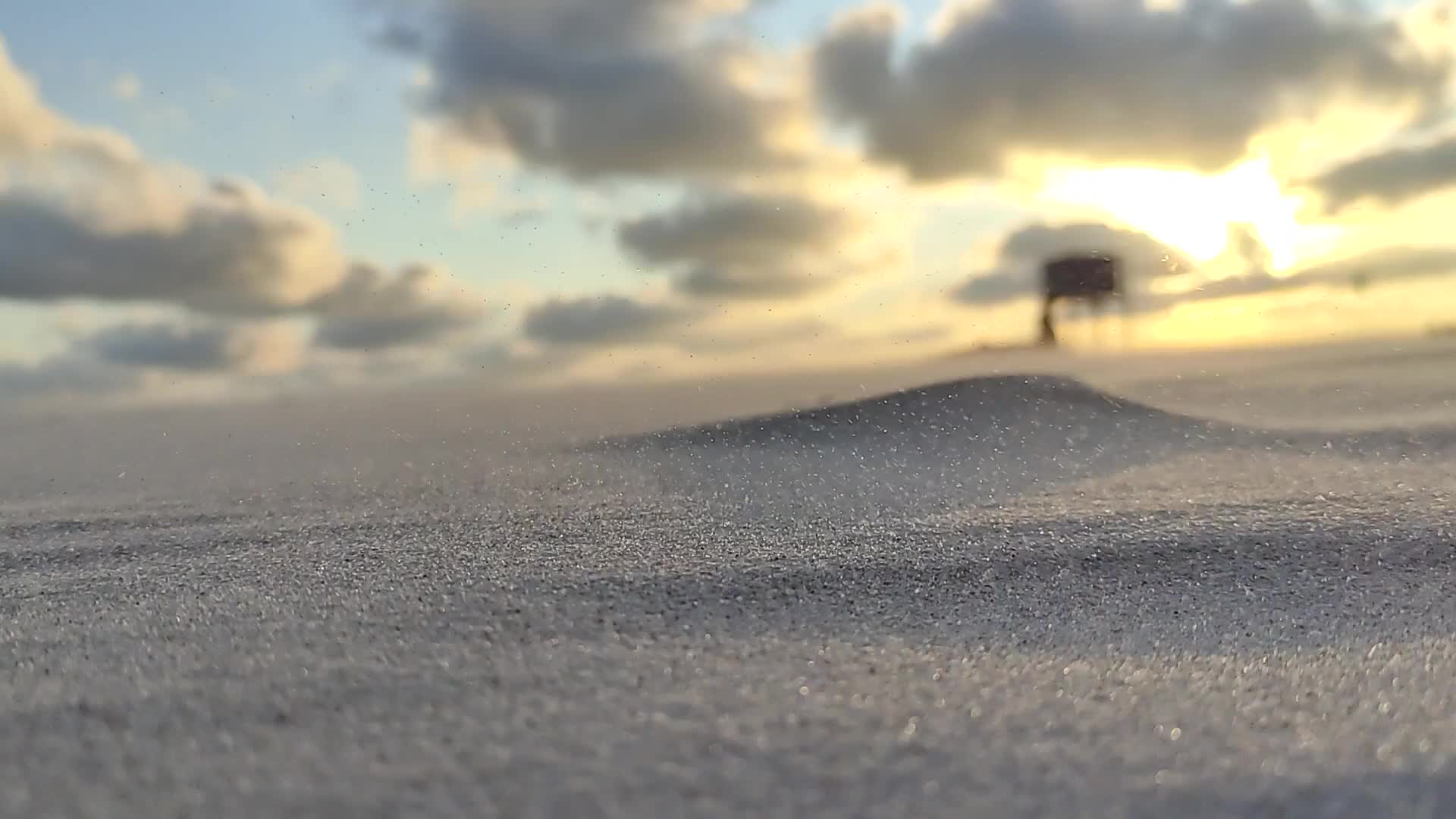 Strong wind over the Baltic Sea in Poland 