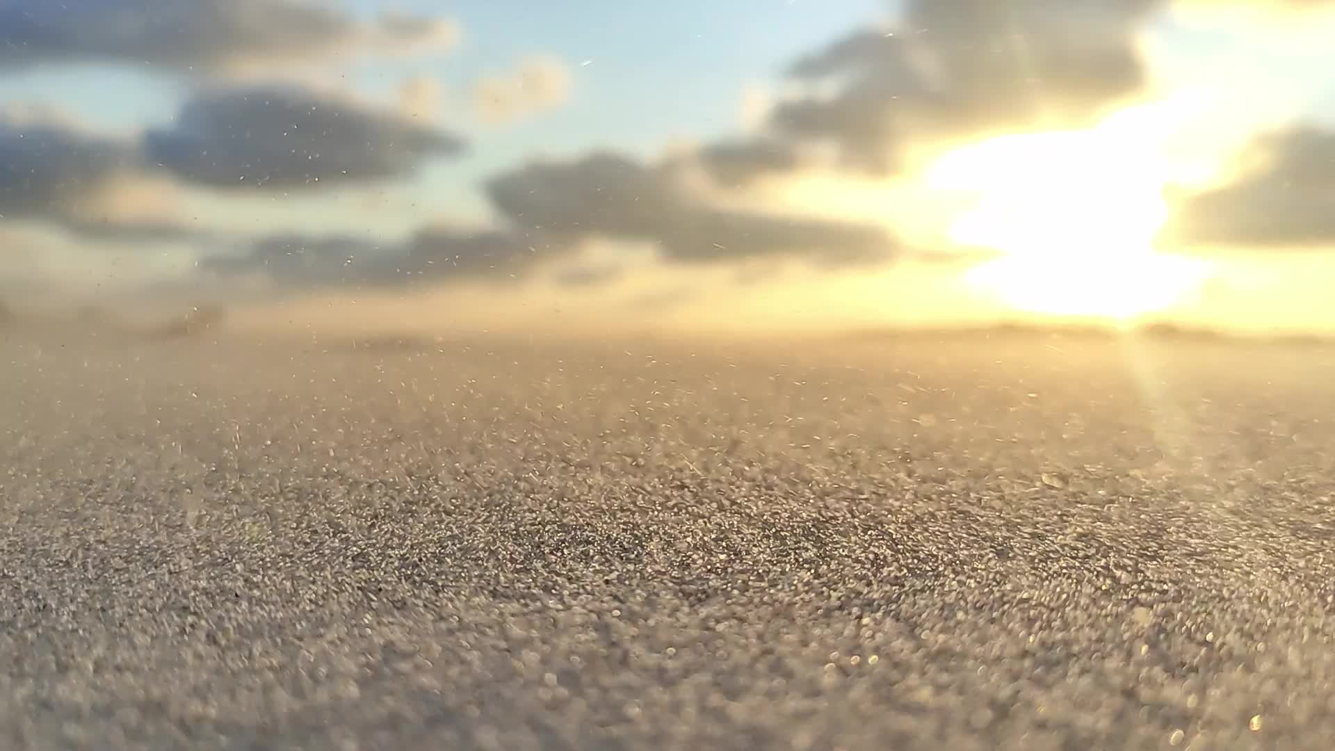 Strong wind over the Baltic Sea in Poland 
