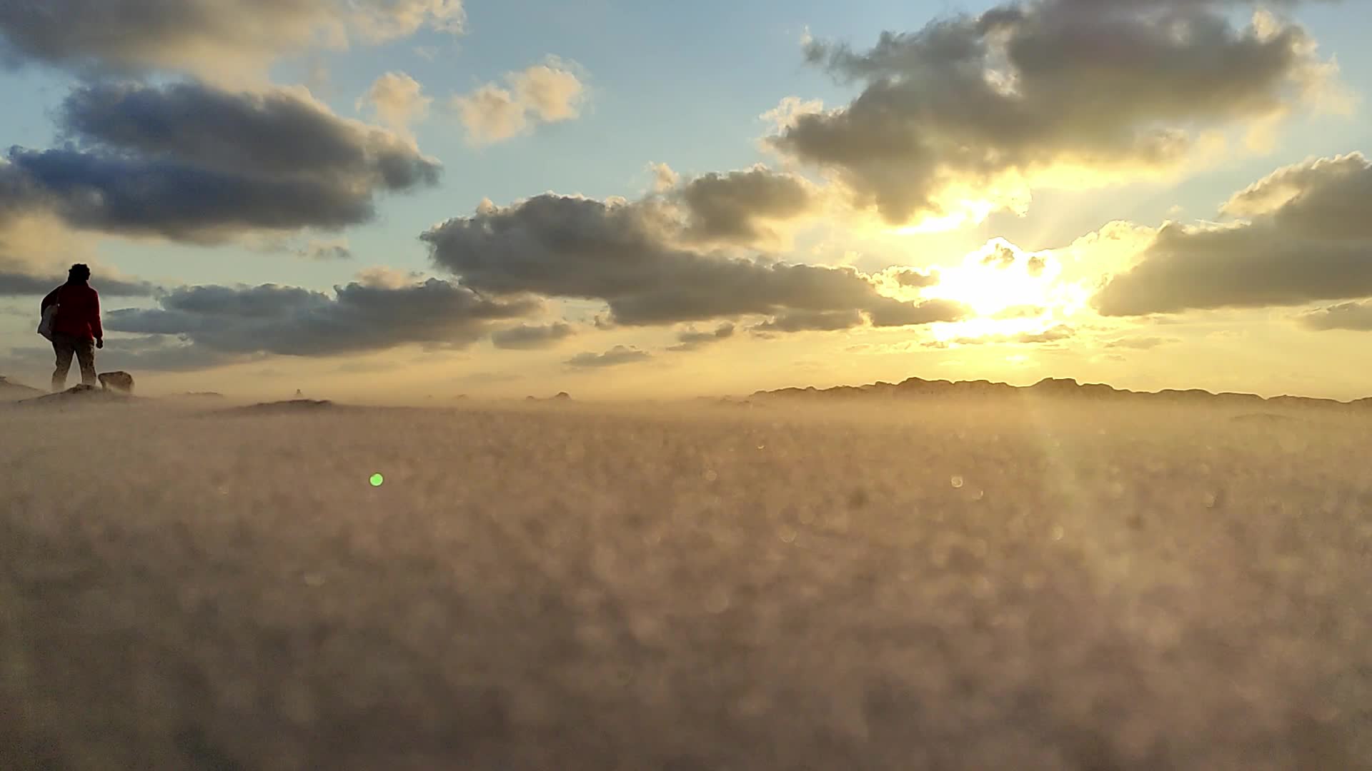 Strong wind over the Baltic Sea in Poland 