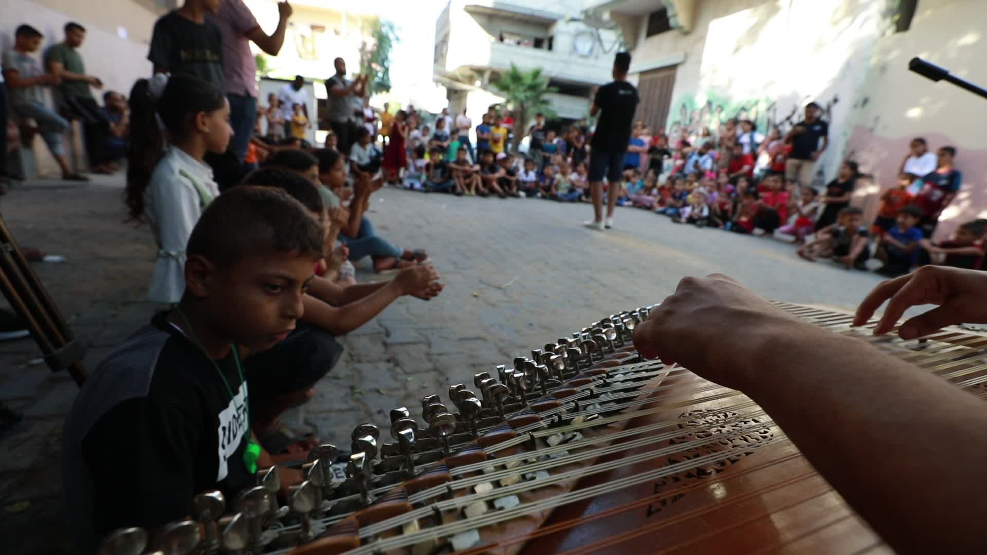 Musical concert at Nuseirat Refugee Camp in Gaza