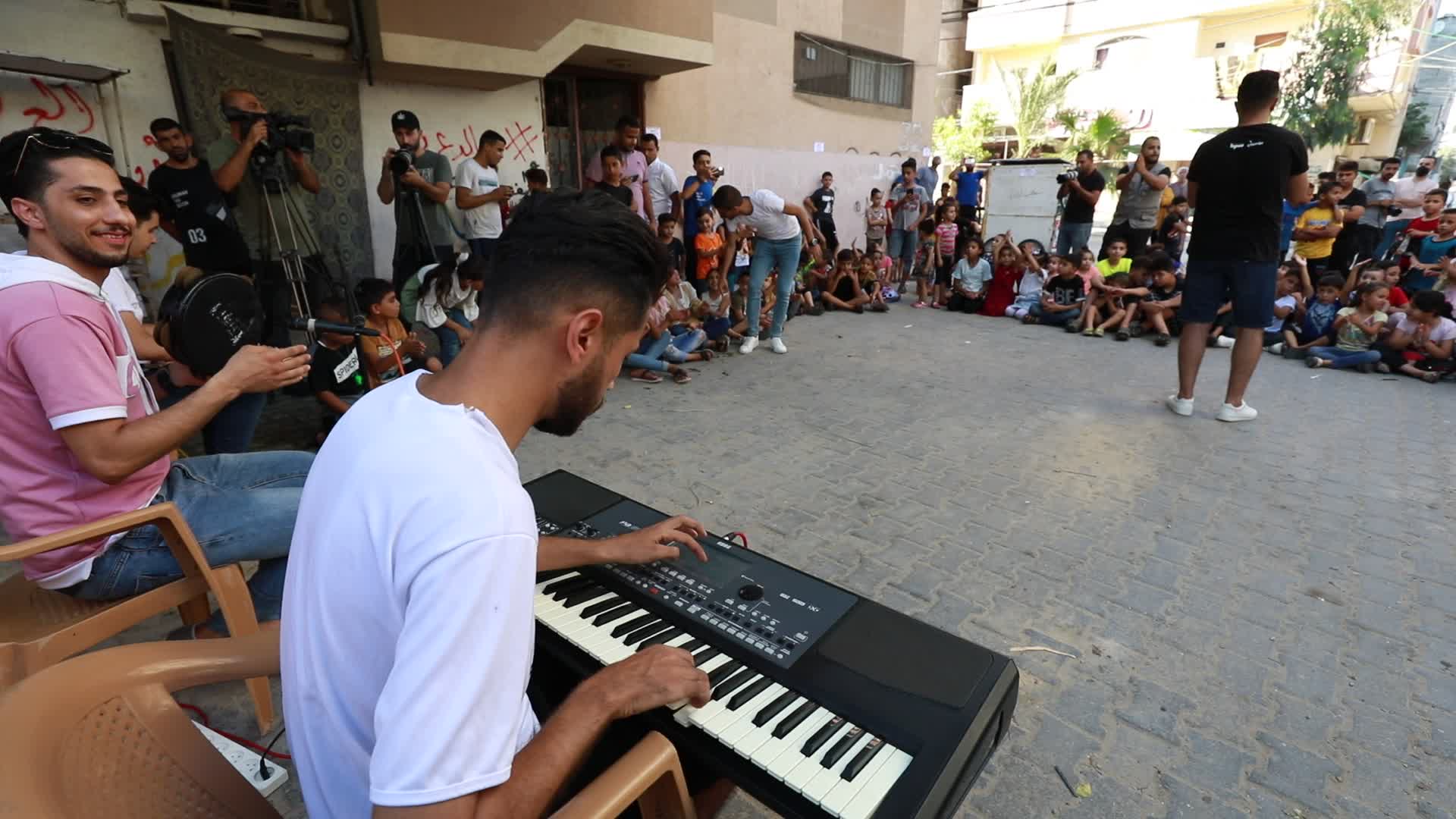 Musical concert at Nuseirat Refugee Camp in Gaza