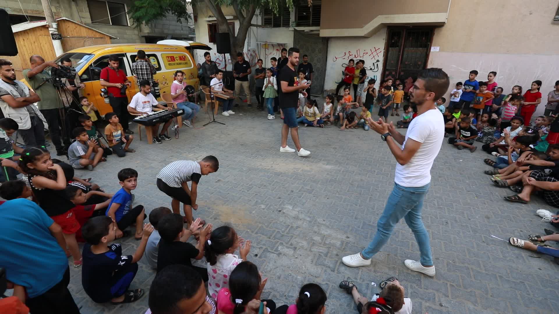 Musical concert at Nuseirat Refugee Camp in Gaza