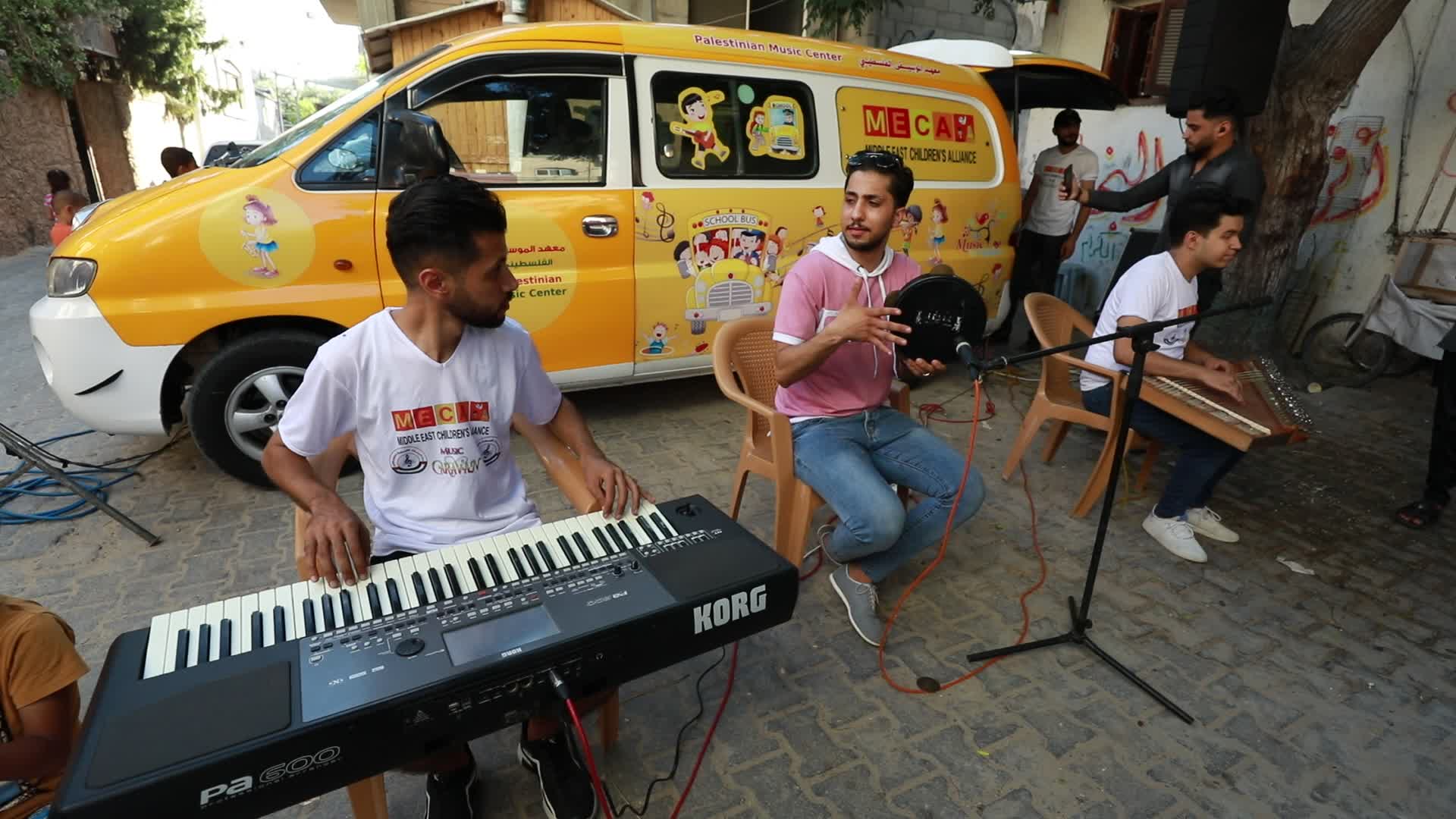 Musical concert at Nuseirat Refugee Camp in Gaza