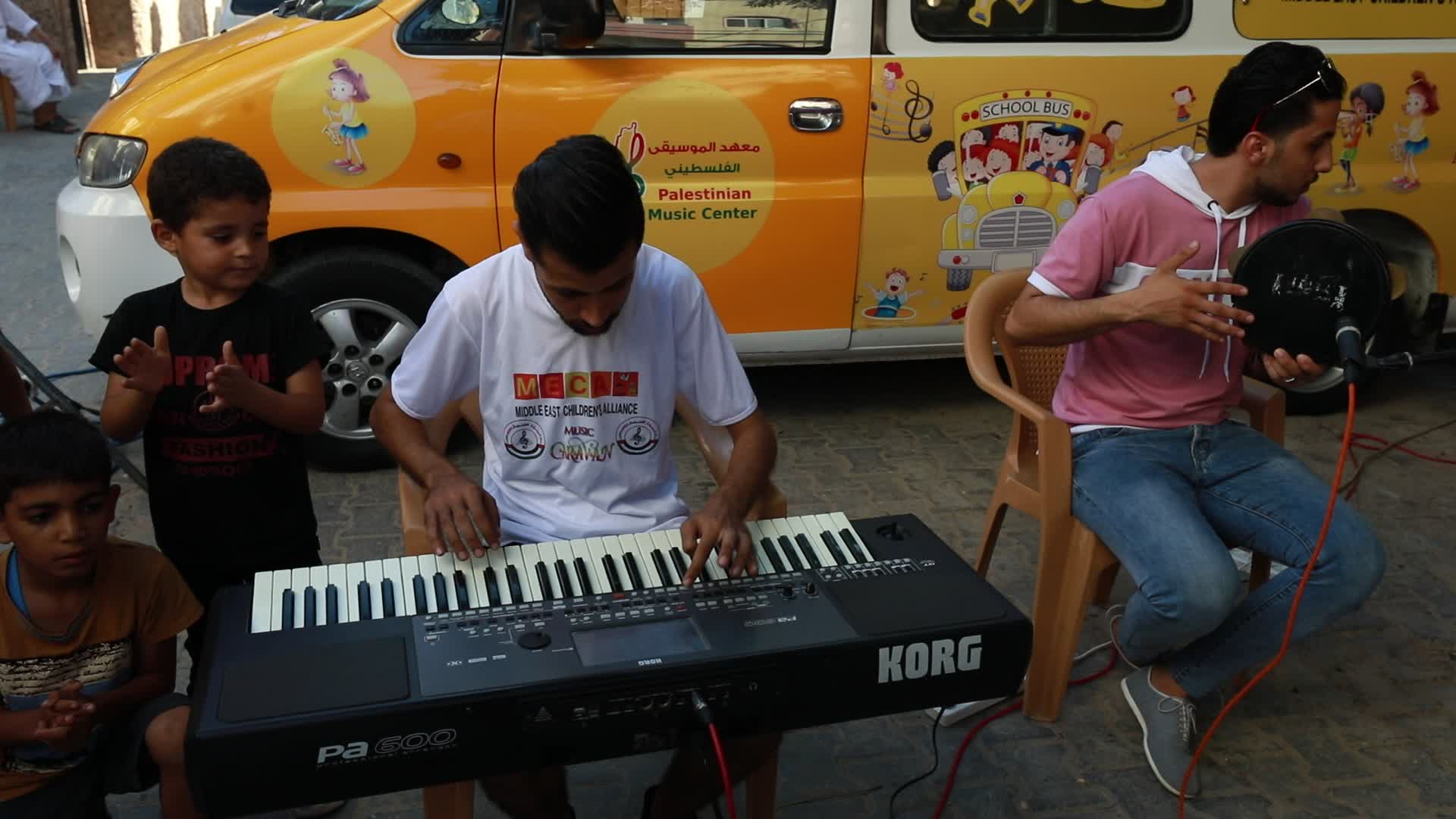 Musical concert at Nuseirat Refugee Camp in Gaza