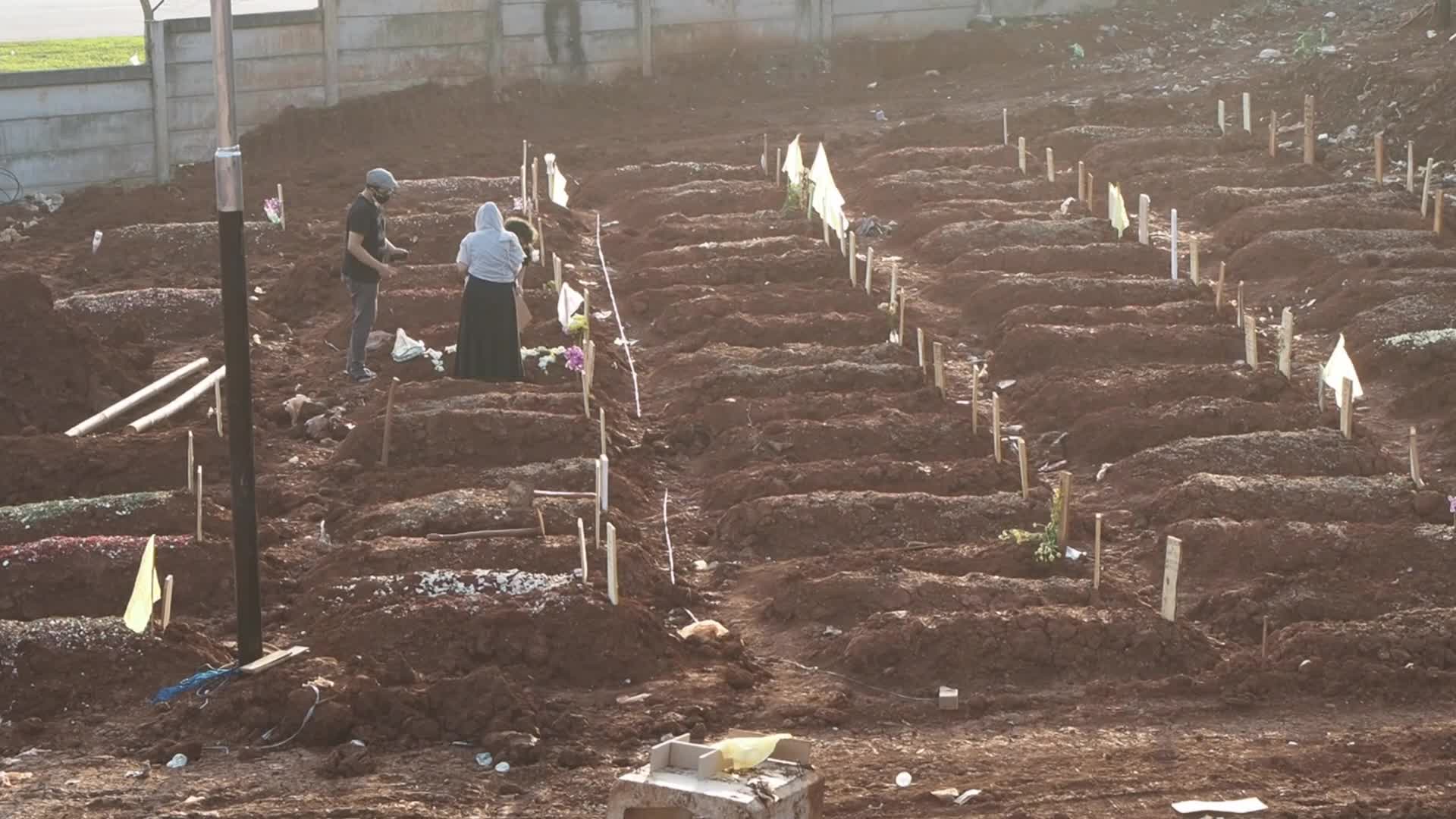 Covid-19 cemetery in South Tangerang, Indonesia