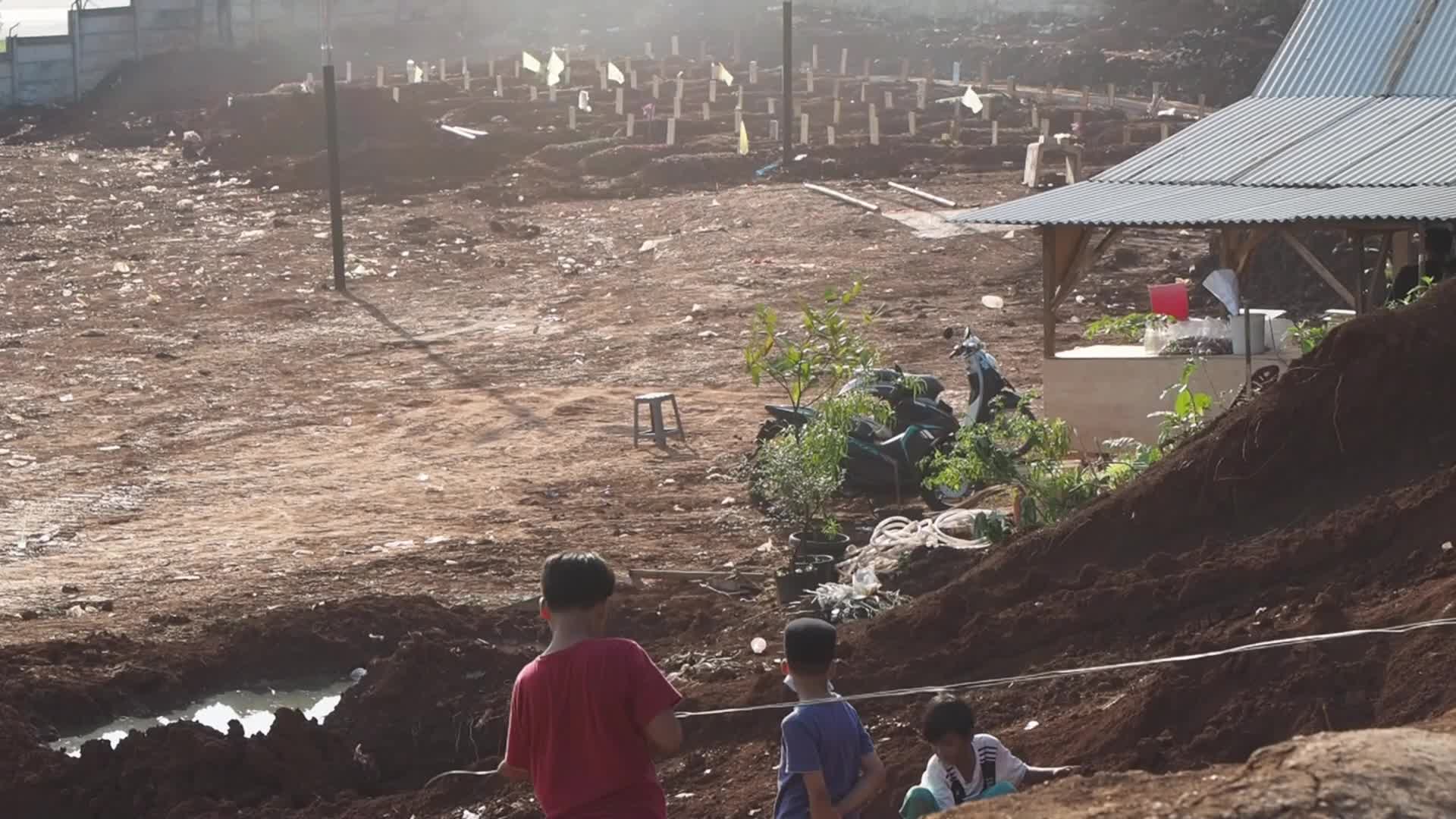 Covid-19 cemetery in South Tangerang, Indonesia