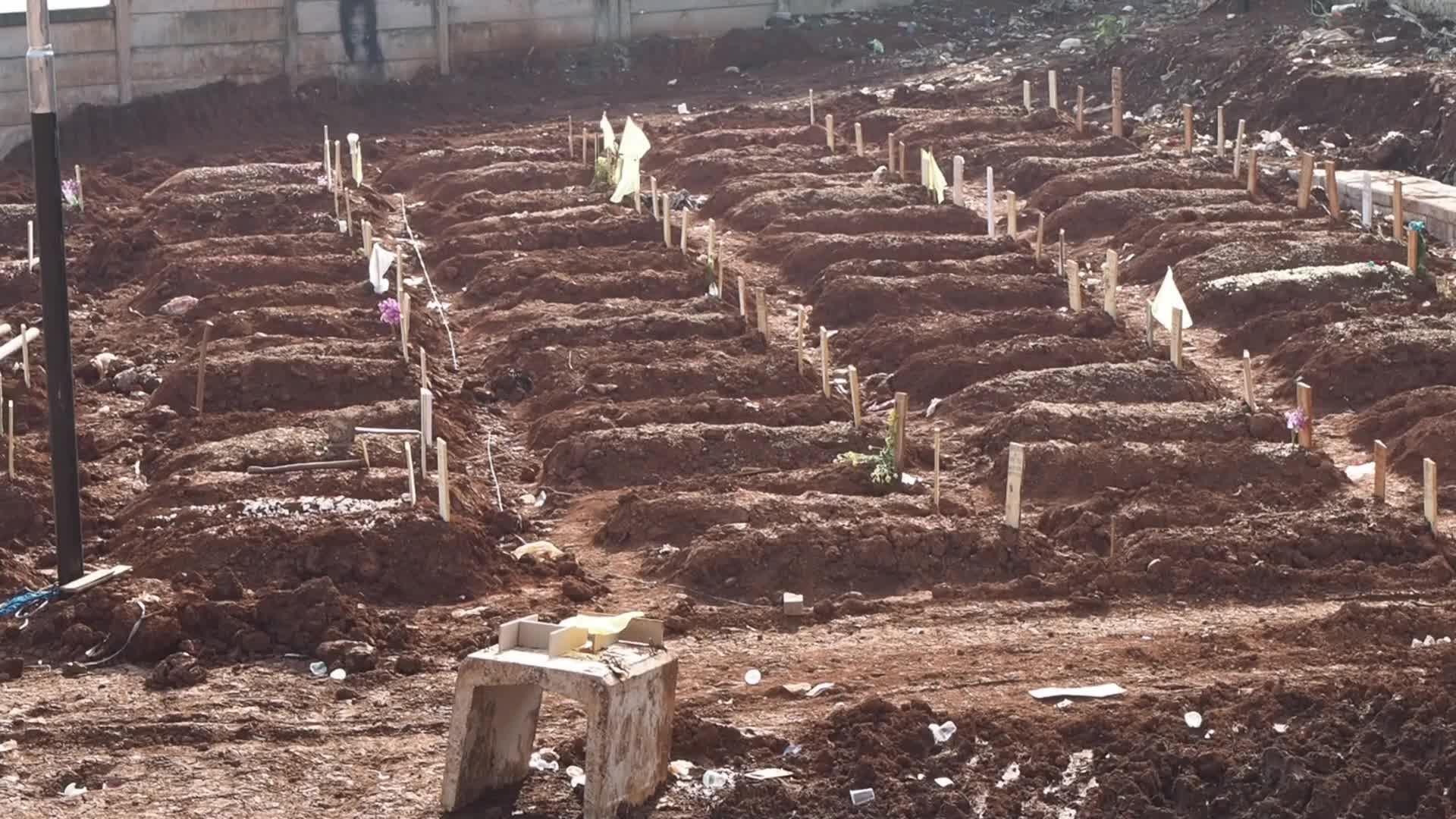 Covid-19 cemetery in South Tangerang, Indonesia
