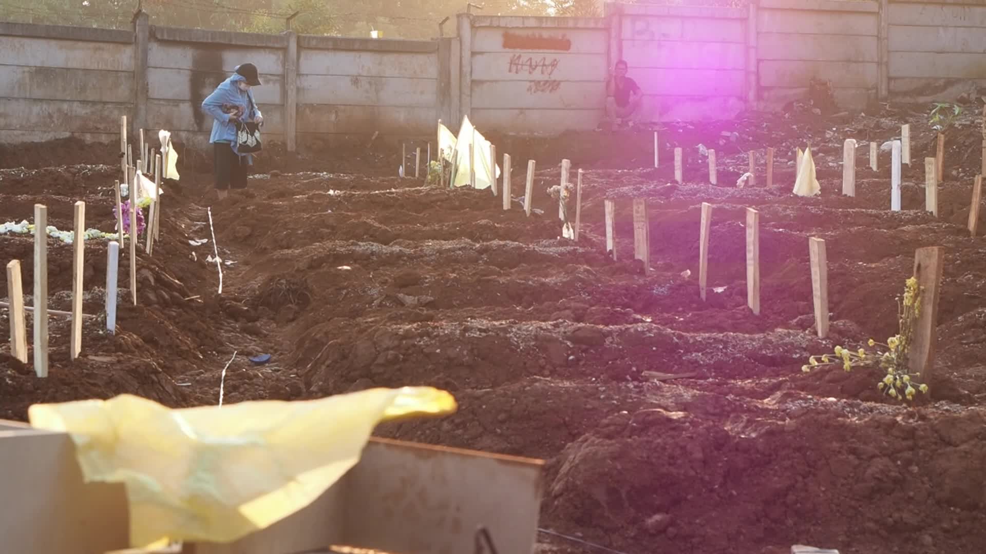 Covid-19 cemetery in South Tangerang, Indonesia