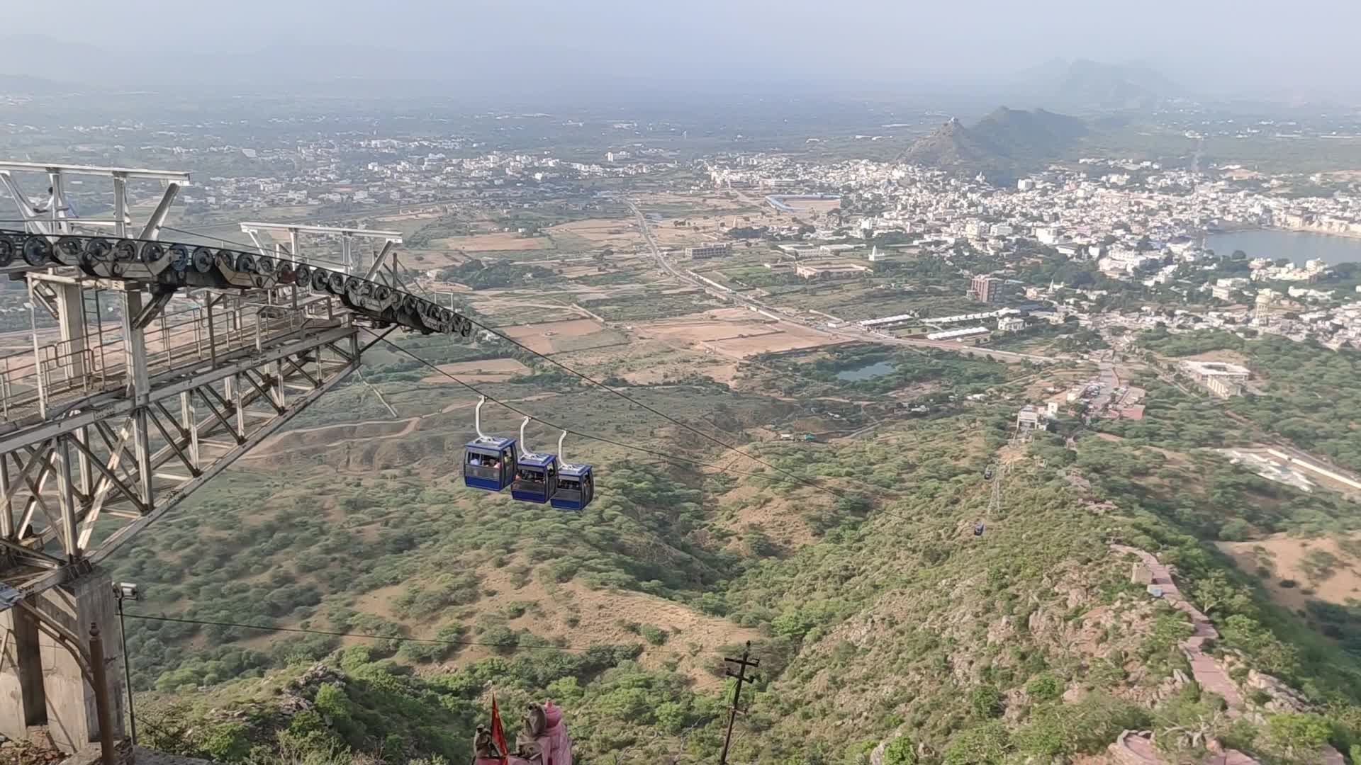 Tourists at Savitri Mata temple in Pushkar, India