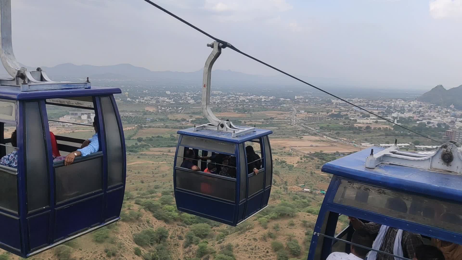 Tourists at Savitri Mata temple in Pushkar, India