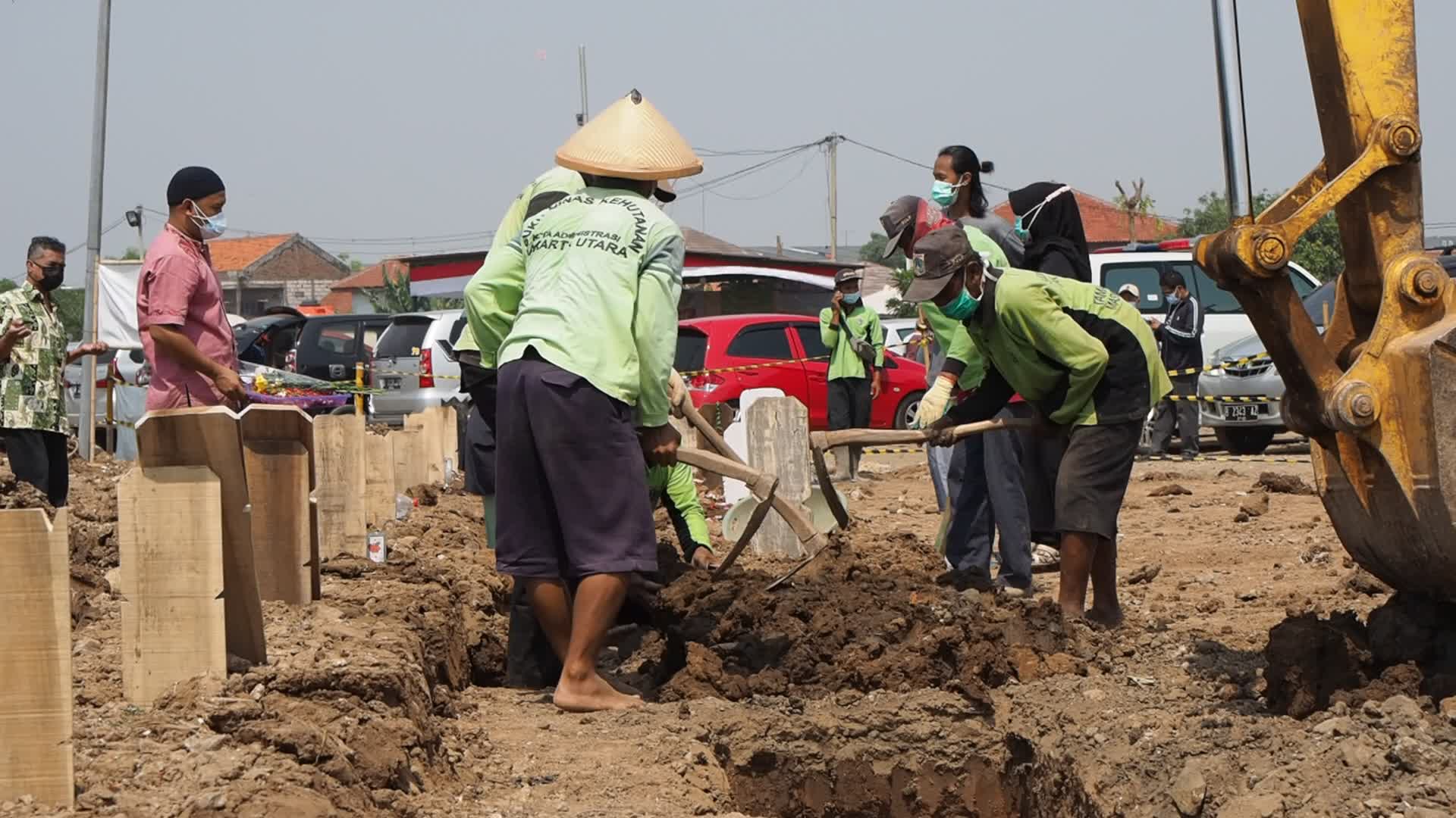 Covid-19 graveyard in Indonesia
