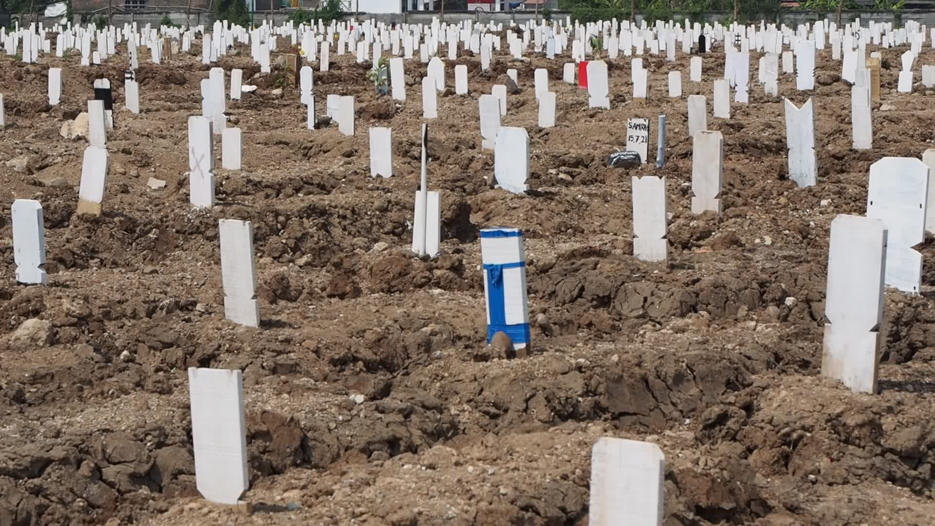 Covid-19 graveyard in Indonesia