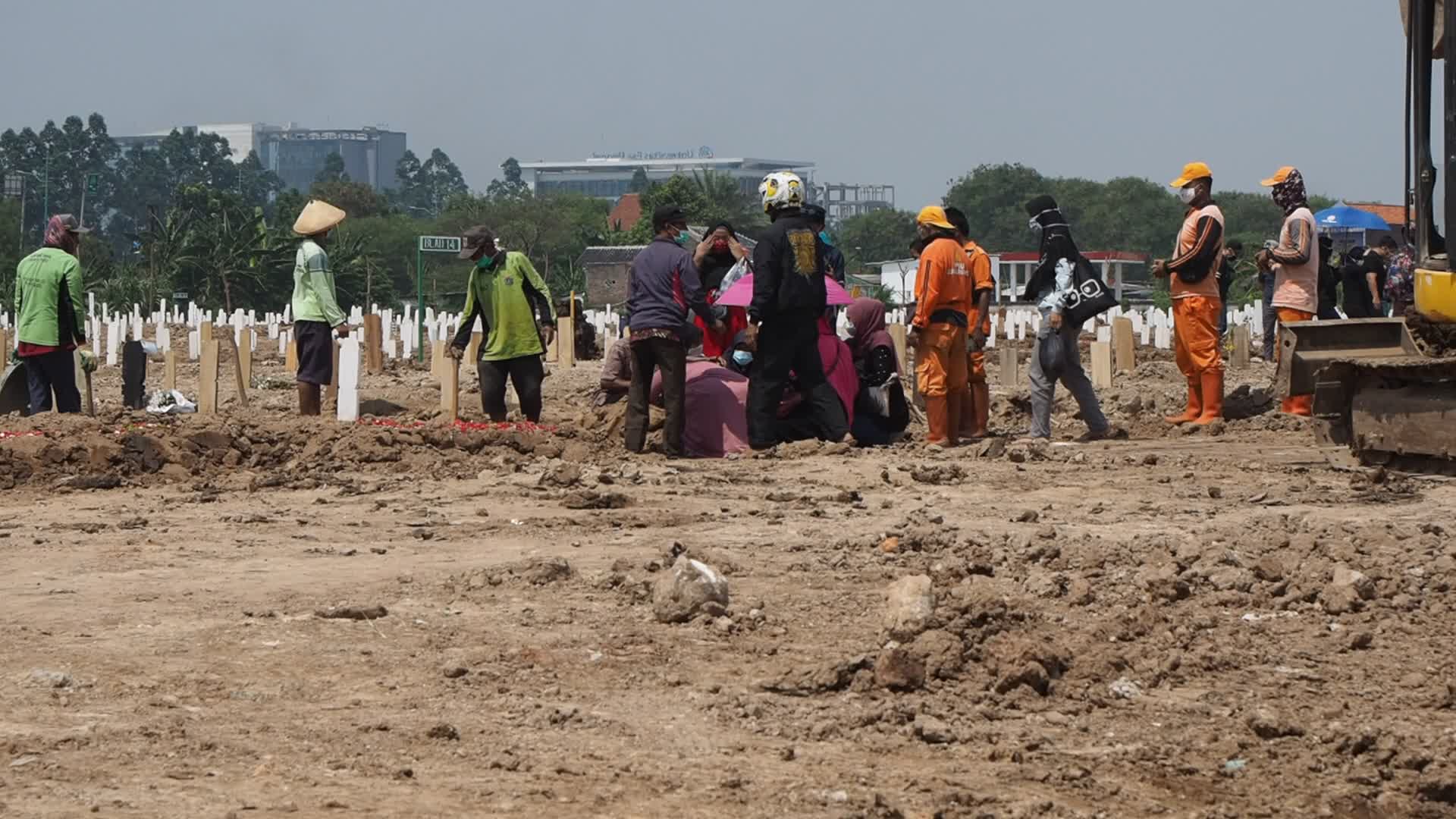 Covid-19 graveyard in Indonesia