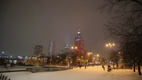 Heavy Snow In Warsaw