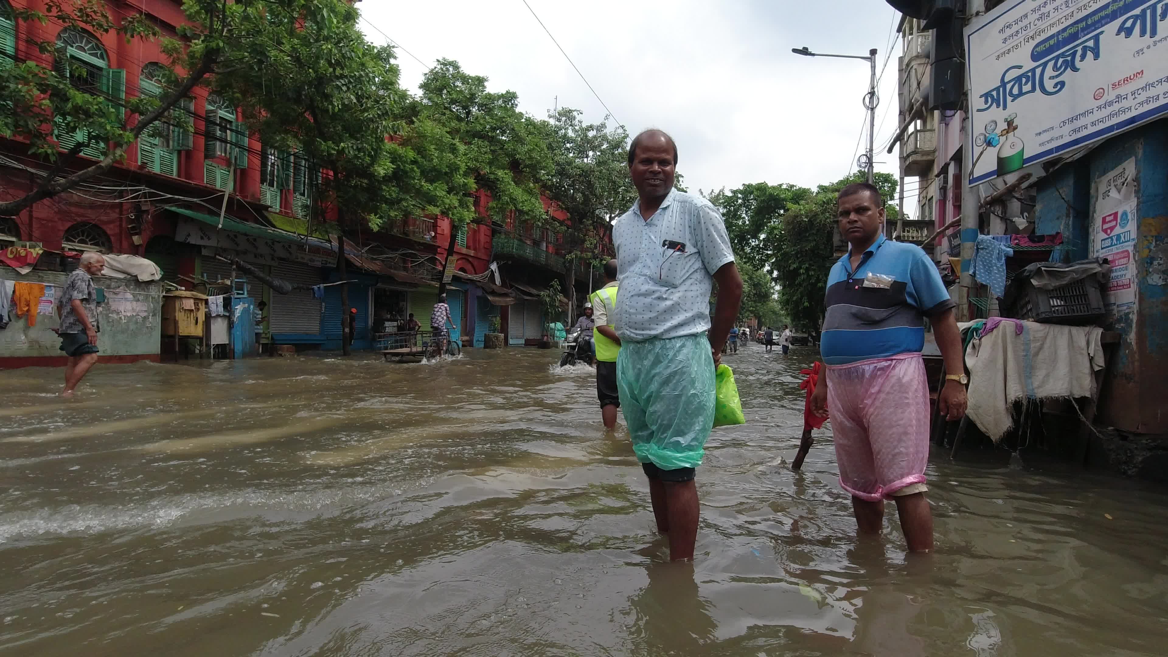 Monsoon rain in Kolkata, India