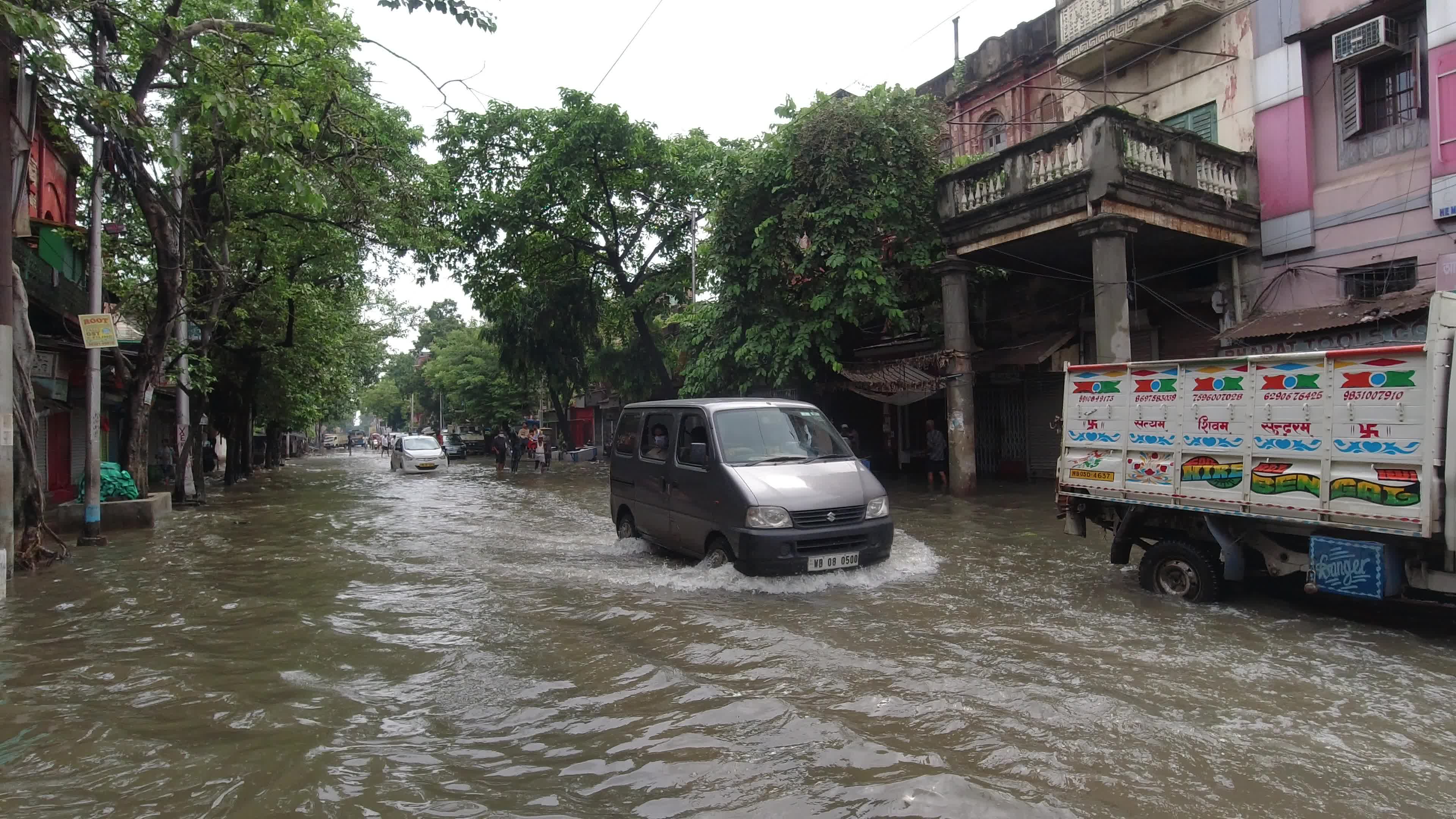 Monsoon rain in Kolkata, India